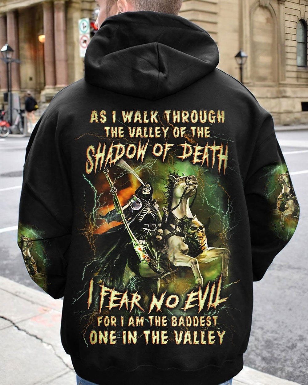 BLISSCORNERS AS I WALK THROUGH THE VALLEY SKULL REAPER ALL OVER PRINT