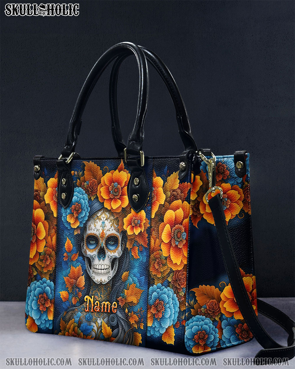 BLISSCORNERS SUGAR SKULL LEATHER HANDBAG