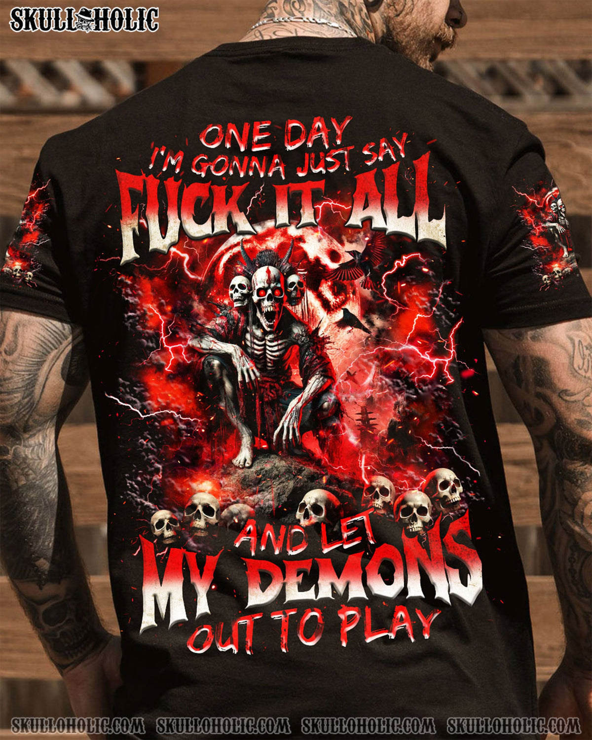BLISSCORNERS ONE DAY I'M GONNA JUST SAY SKULL ALL OVER PRINT