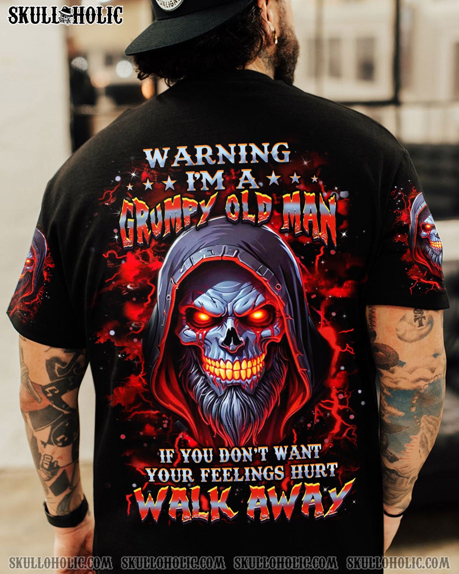 BLISSCORNERS WARNING I'M A GRUMPY OLD MAN ALL OVER PRINT