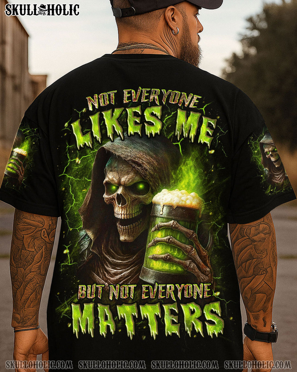 BLISSCORNERS NOT EVERYONE LIKES ME SKULL REAPER ALL OVER PRINT