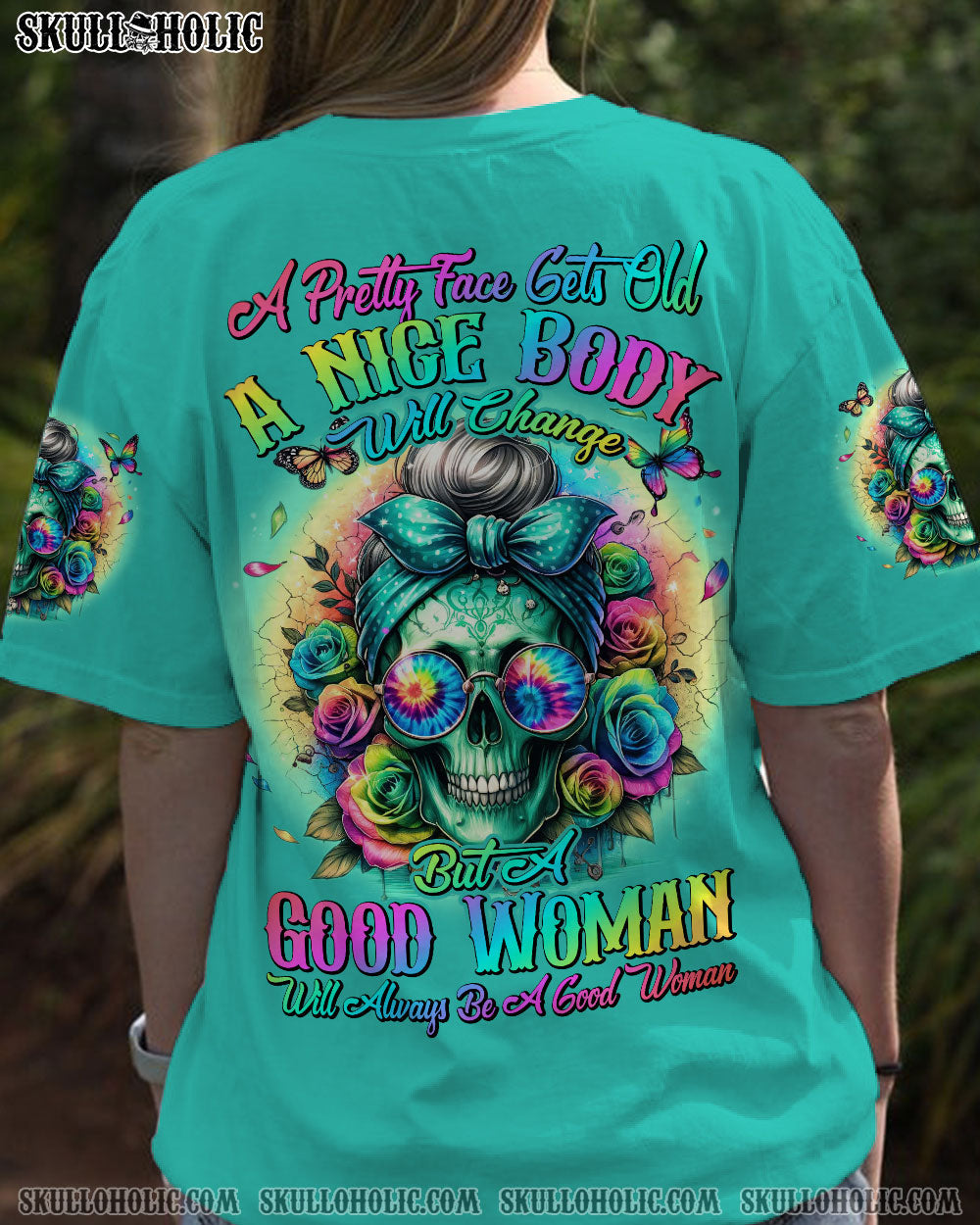 BLISSCORNERS A GOOD WOMAN SKULL ALL OVER PRINT