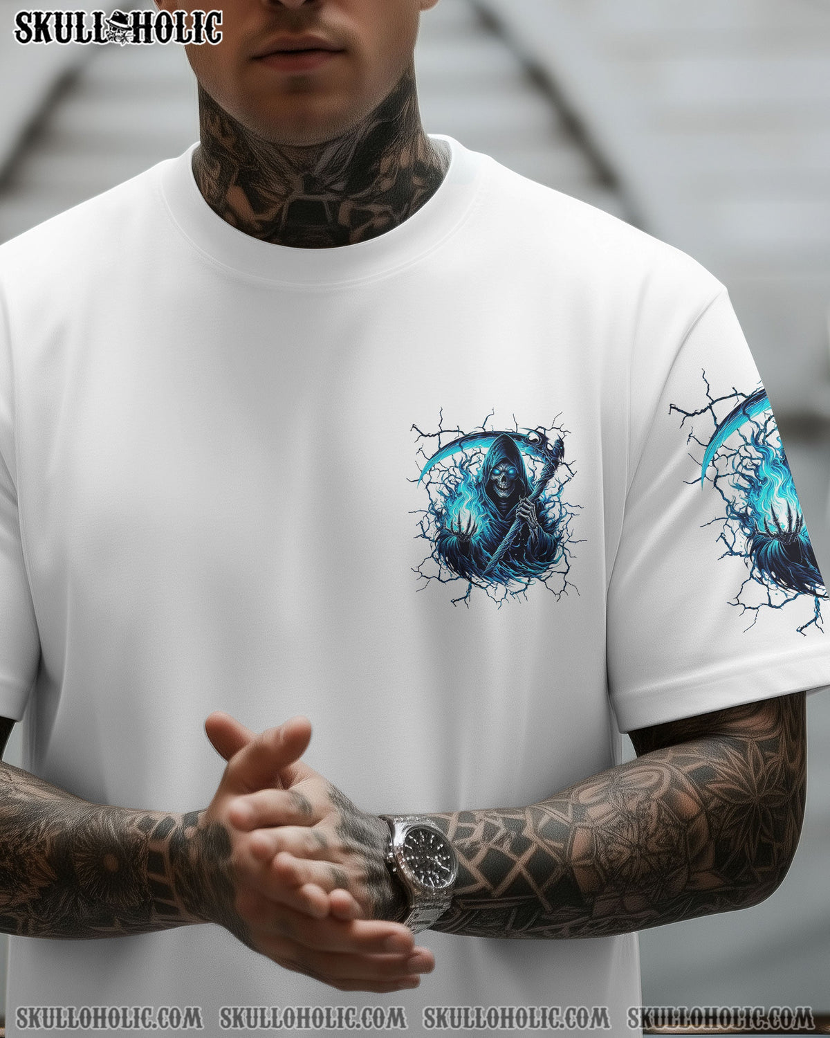 BLISSCORNERS I DON'T HAVE A SHORT TEMPER SKULL REAPER ALL OVER PRINT