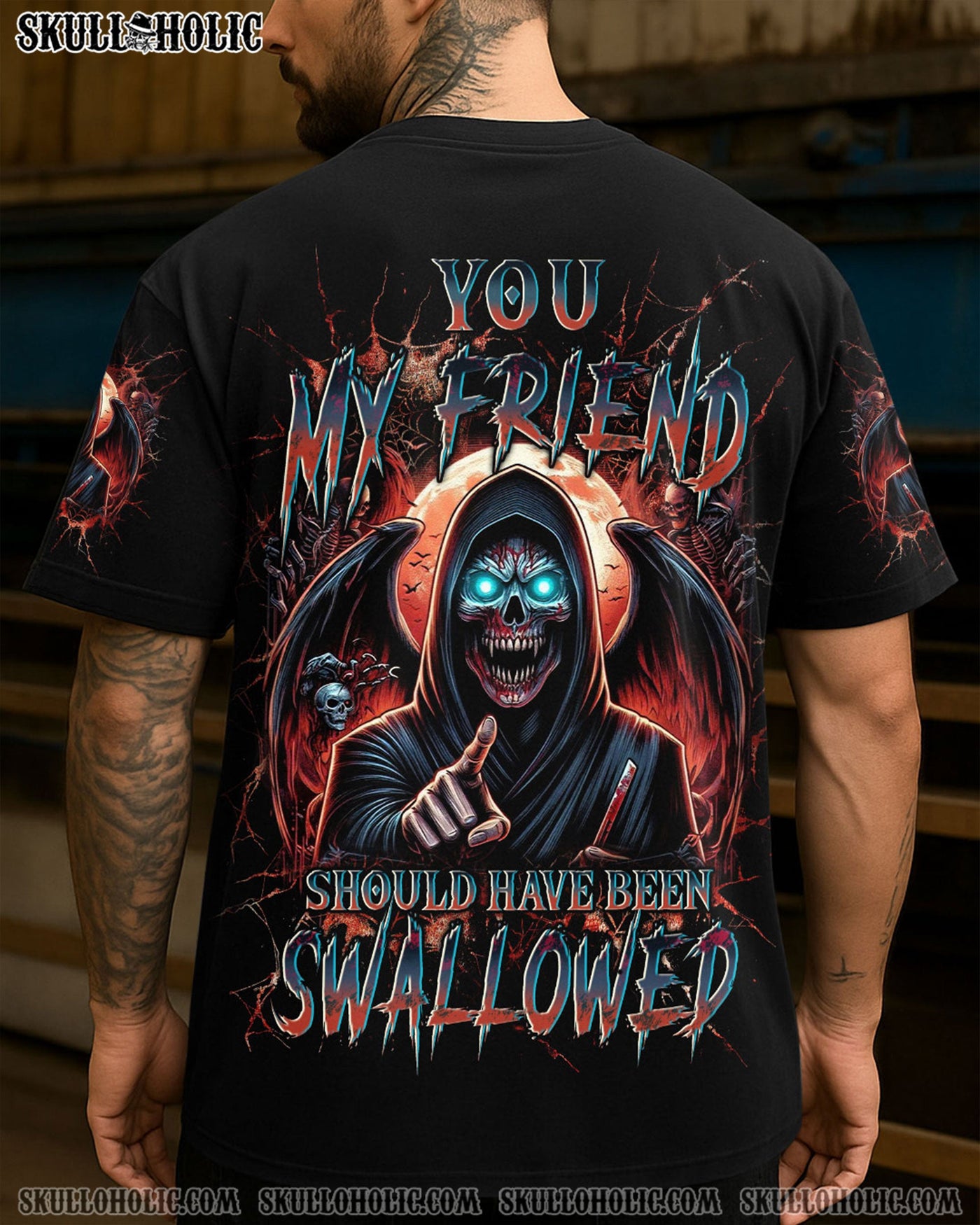 BLISSCORNERS YOU MY FRIEND SHOULD HAVE BEEN SWALLOWED ALL OVER PRINT