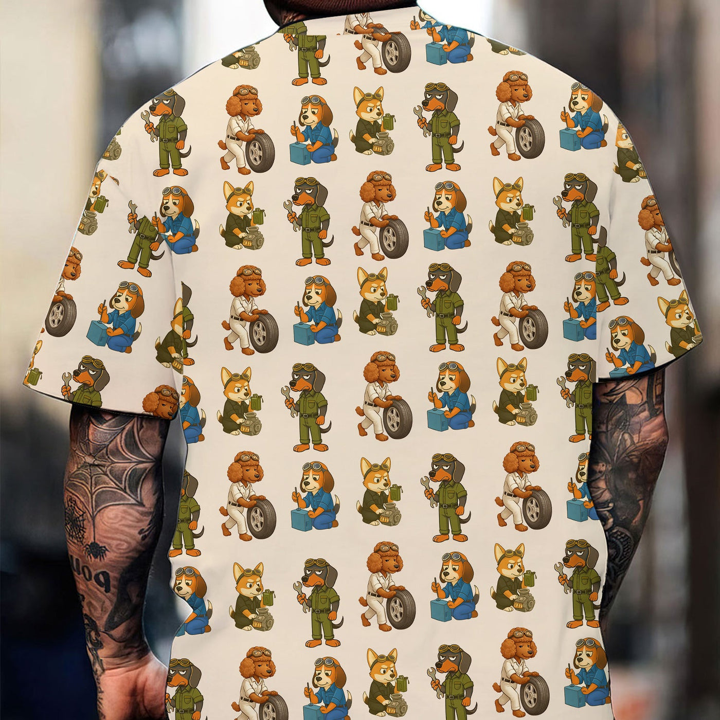Blisscorners Funny Mechanic Dog Shirt, Cute Dog & Cat Design for Pet Lovers Funny, Unique Gift for Animal Lovers & Mechanic Lover