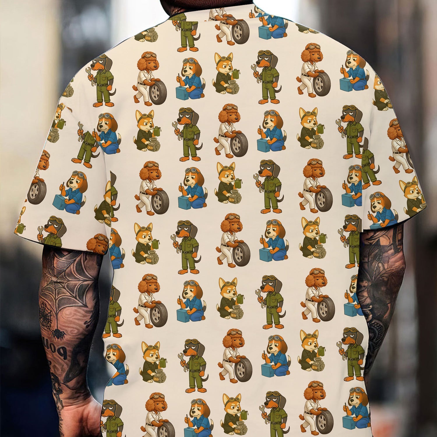 Blisscorners Funny Mechanic Dog Shirt, Cute Dog & Cat Design for Pet Lovers Funny, Unique Gift for Animal Lovers & Mechanic Lover