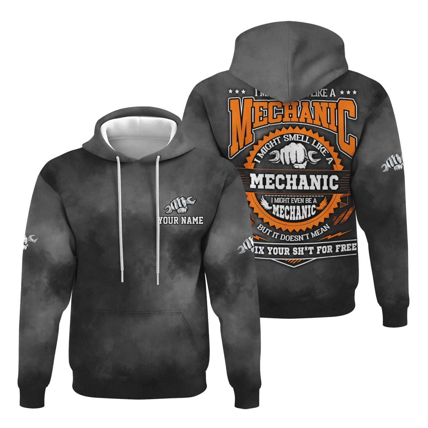 Blisscorners Mechanic Humor Shirt, I Might Look Like a Mechanic, Smell Like a Mechanic, But I Won’t Fix Your Sh*t for Free, Perfect Gift for Auto Repair Fans