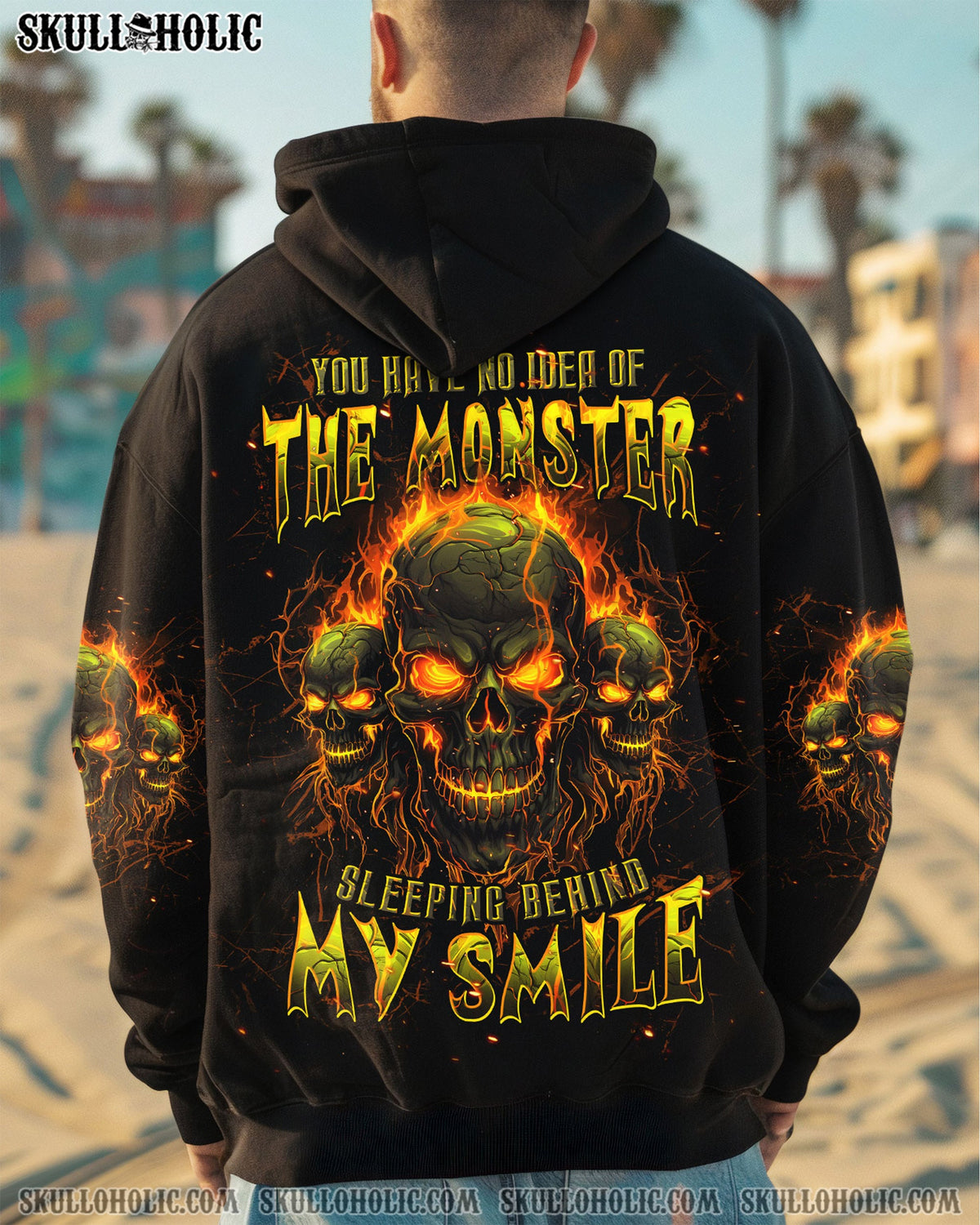 BLISSCORNERS THE MONSTER SLEEPING BEHIND MY SMILE ALL OVER PRINT