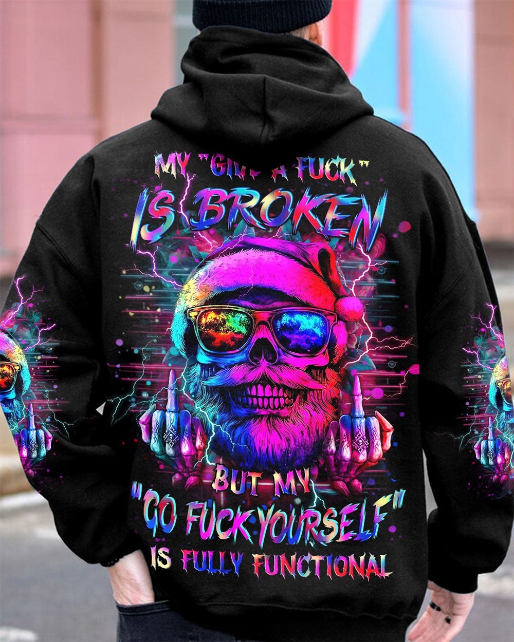 BLISSCORNERS MY GIVE A F IS BROKEN CHRISTMAS ALL OVER PRINT