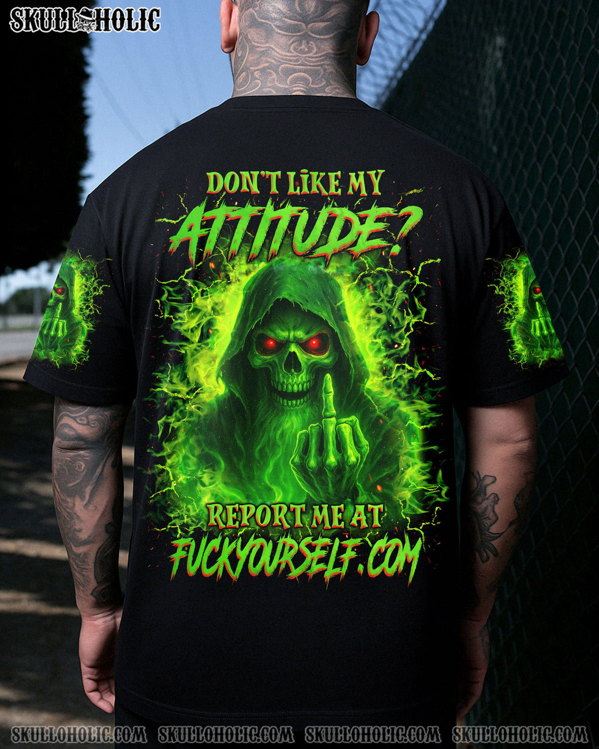 BLISSCORNERS DON'T LIKE MY ATTITUDE REAPER ALL OVER PRINT