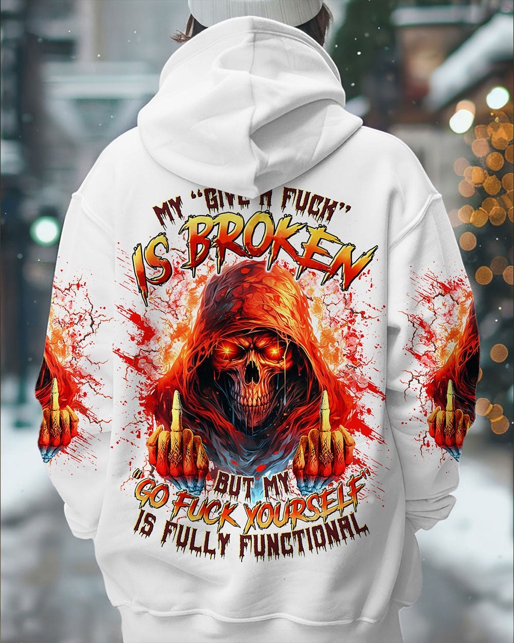 BLISSCORNERS MY GIVE A F IS BROKEN SKULL ALL OVER PRINT