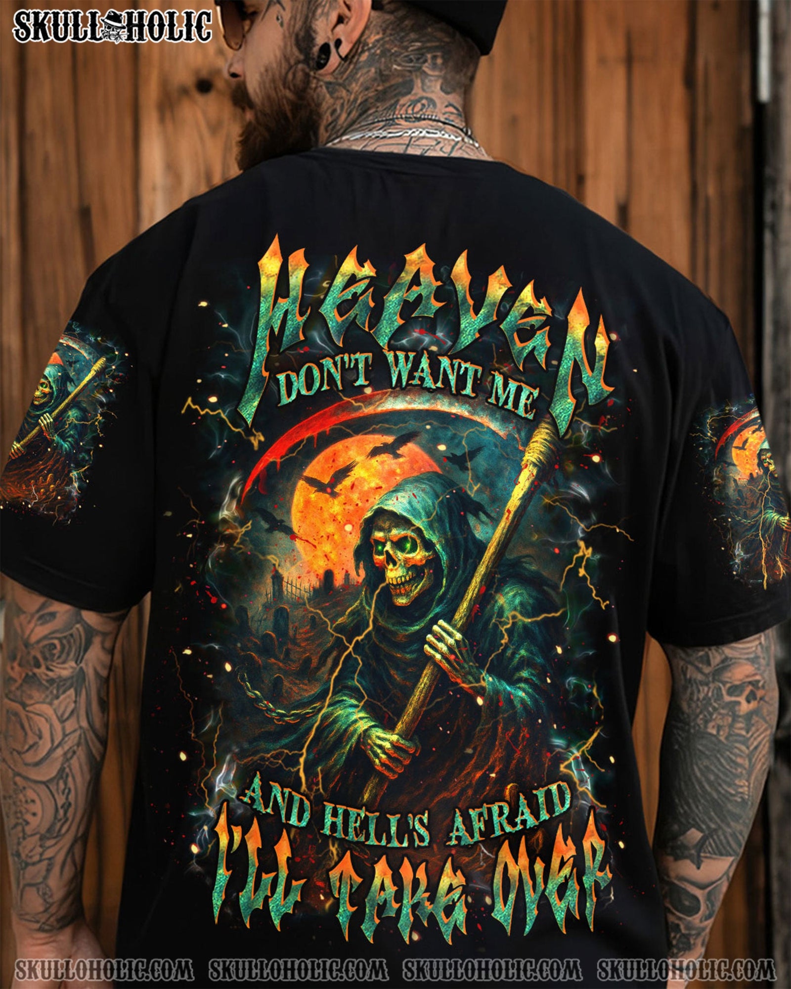 BLISSCORNERS HEAVEN DON'T WANT ME ALL OVER PRINT