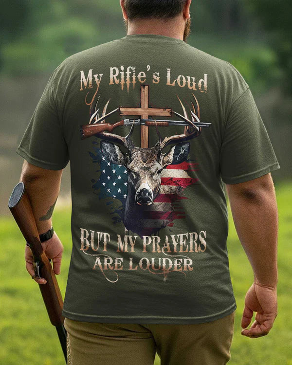 Blisscorners My Rifle's Loud Shirt, Personalized Hunting Shirt, Personalized Hoodie For Hunting Lover