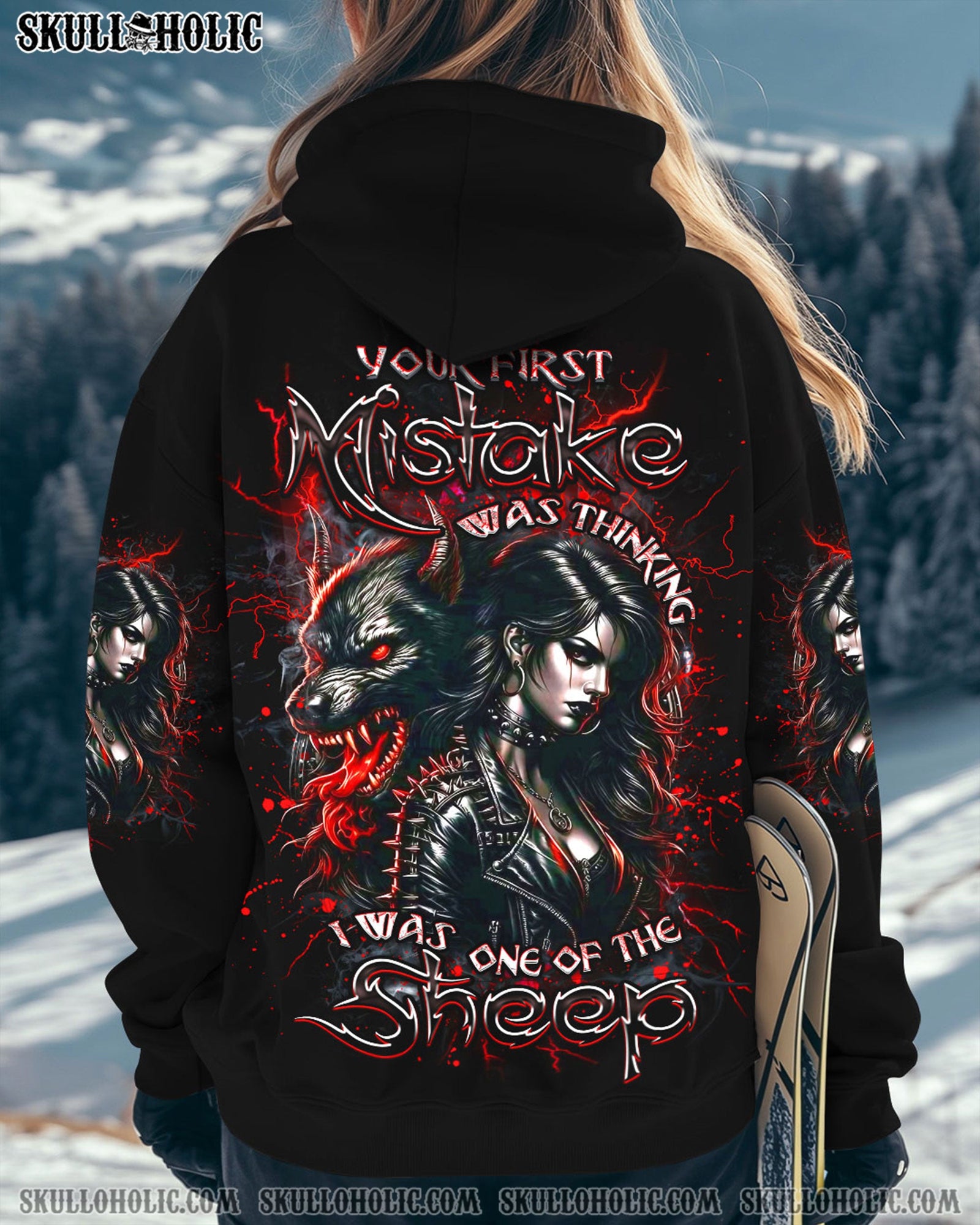 BLISSCORNERS YOUR FIRST MISTAKE WOLF LADY ALL OVER PRINT