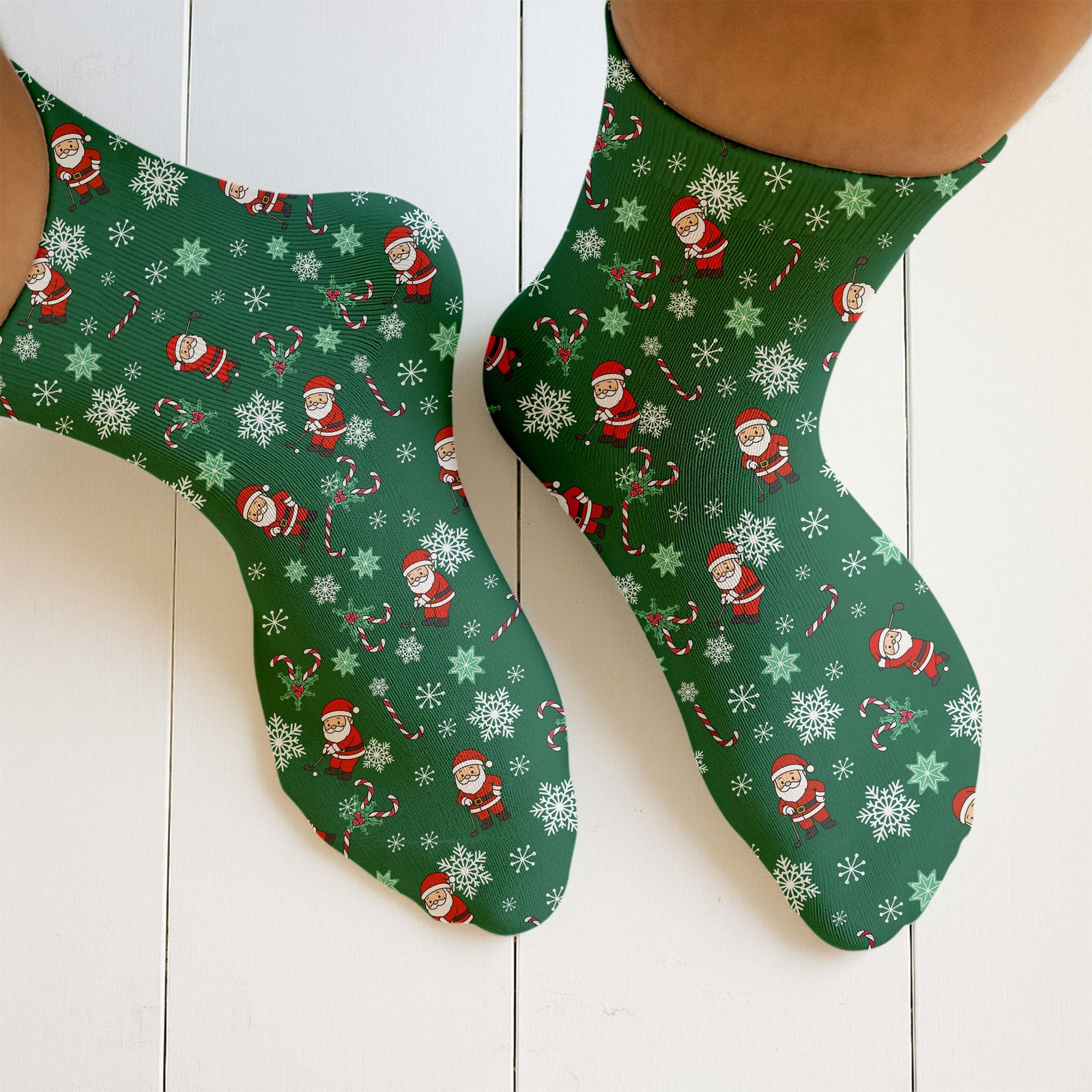 Blisscorners Hood Crew Merry Christmas Funny Print Golf Socks, Christmas Golf Gift, Gifts For Golf LoversLM2611