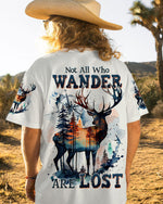 BLISSCORNERS NOT ALL WHO WANDER ARE LOST DEER ALL OVER PRINT
