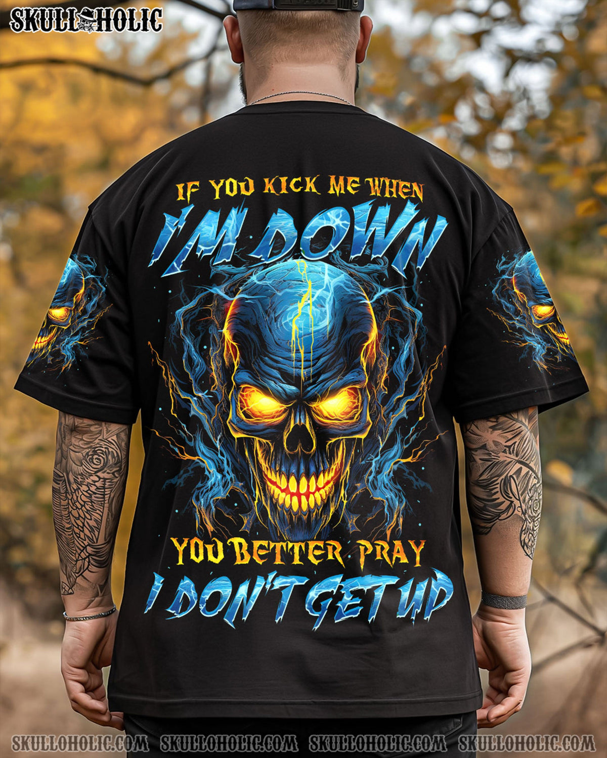 BLISSCORNERS IF YOU KICK ME WHEN I'M DOWN ALL OVER PRINT