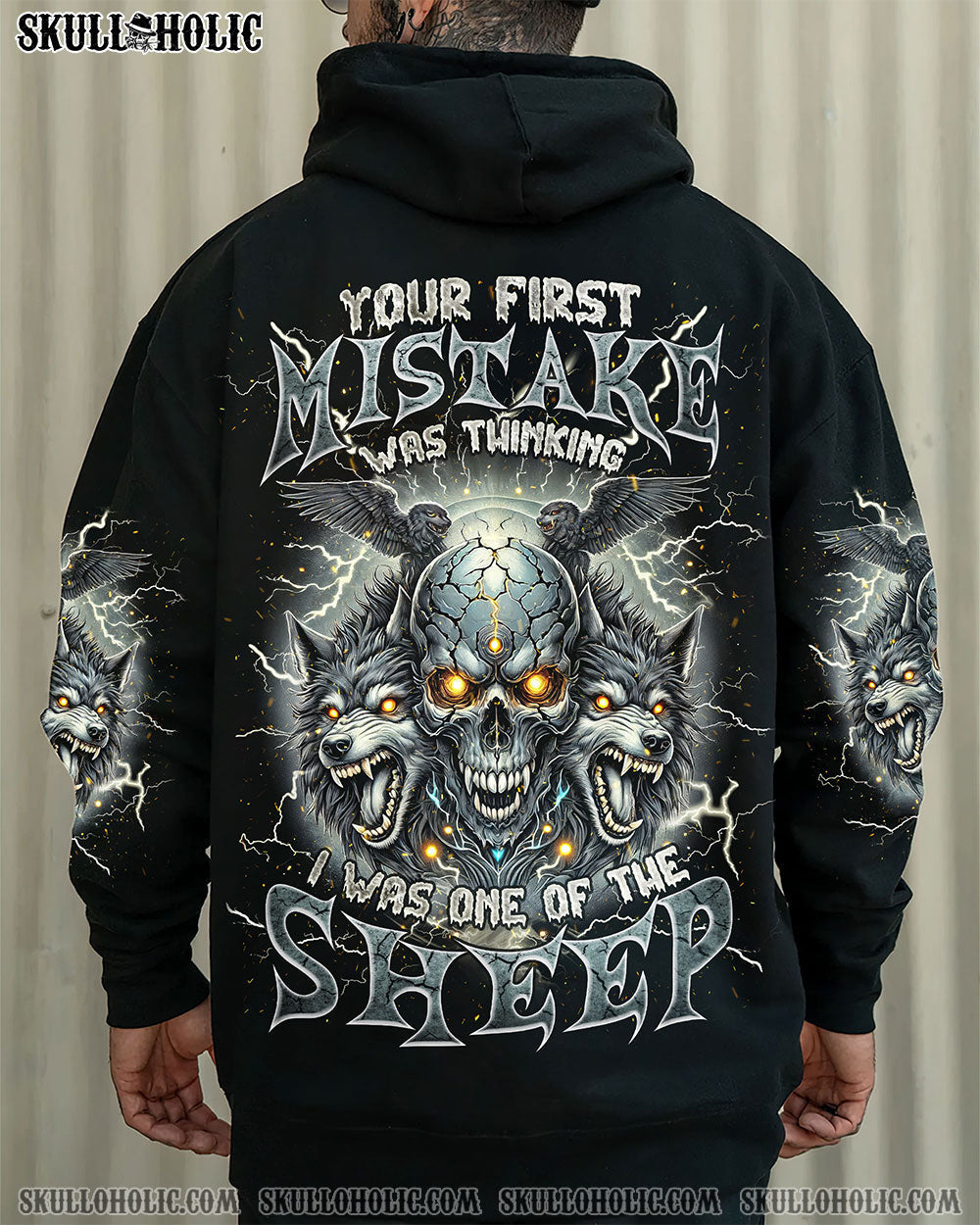 BLISSCORNERS YOUR FIRST MISTAKE WOLF SKULL ALL OVER PRINT
