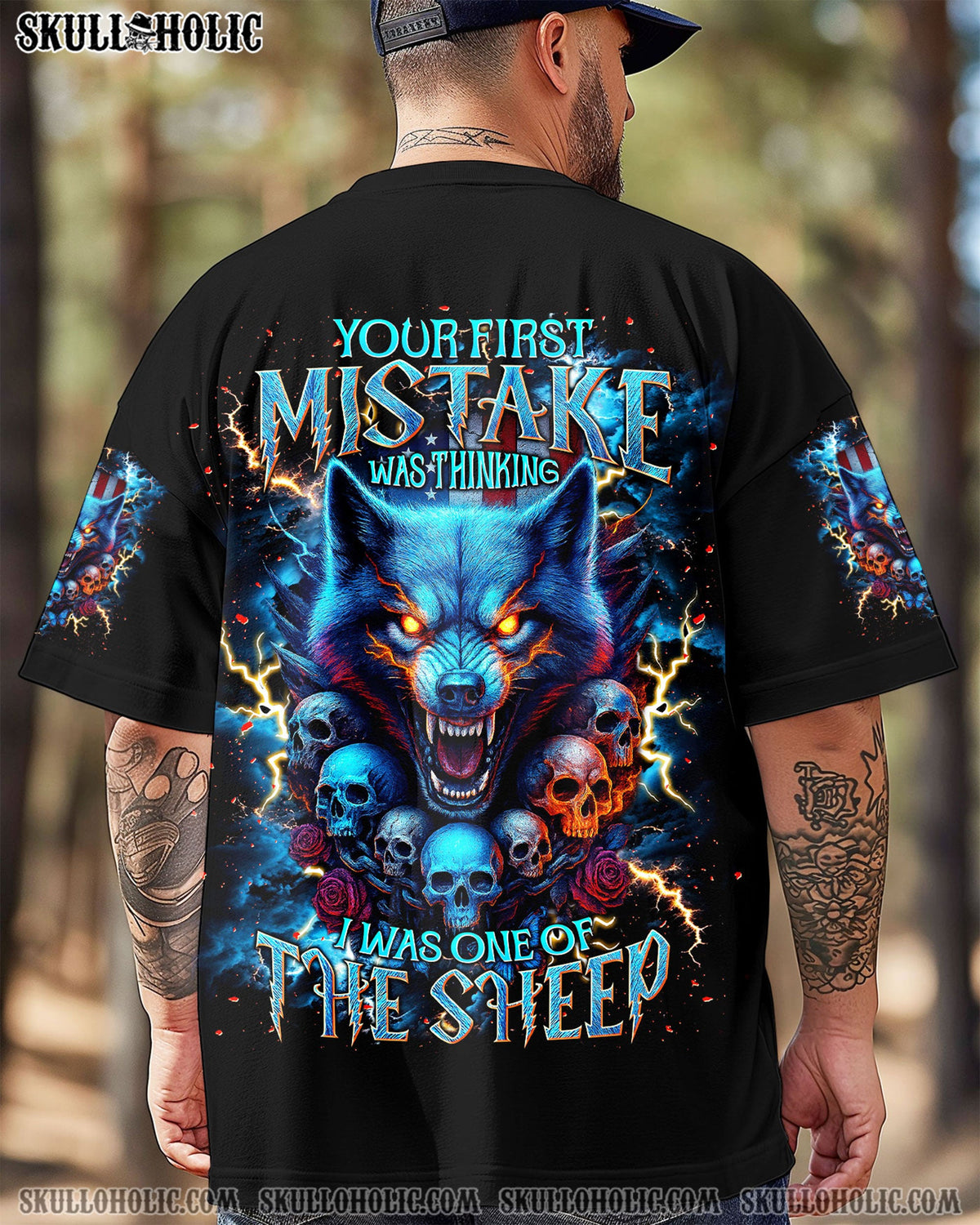 BLISSCORNERS YOUR FIRST MISTAKE WOLF SKULL ALL OVER PRINT