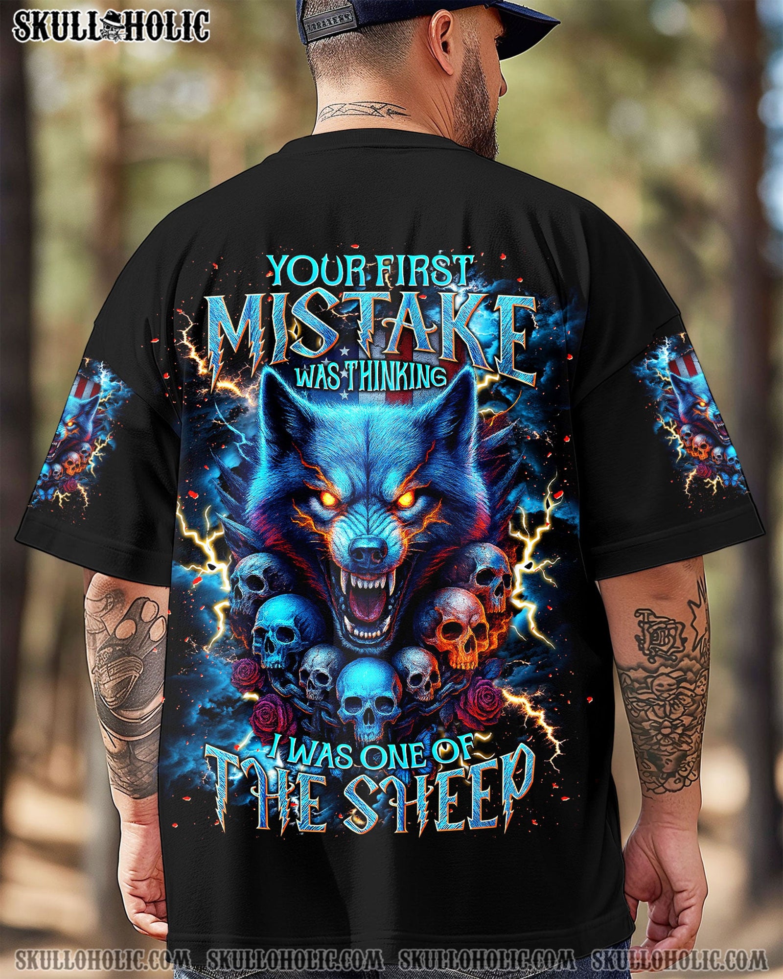 BLISSCORNERS YOUR FIRST MISTAKE WOLF SKULL ALL OVER PRINT