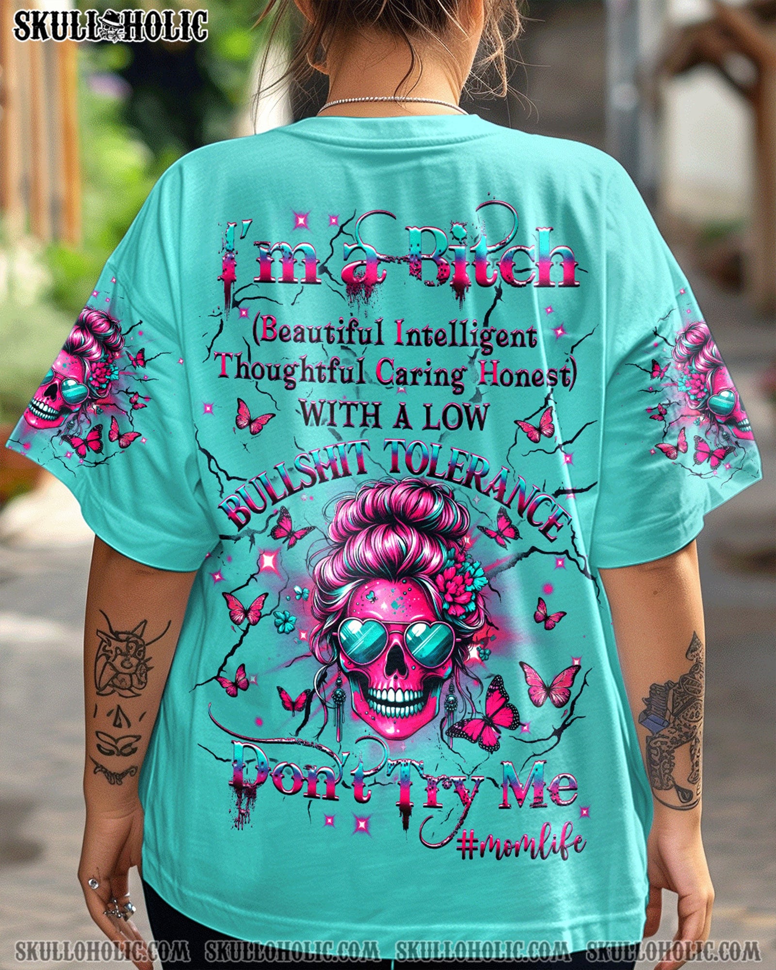 BLISSCORNERS I'M A B DON'T TRY ME MOMLIFE ALL OVER PRINT