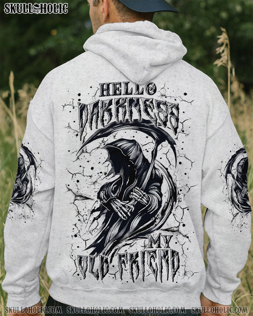 BLISSCORNERS HELLO DARKNESS MY OLD FRIEND REAPER ALL OVER PRINT