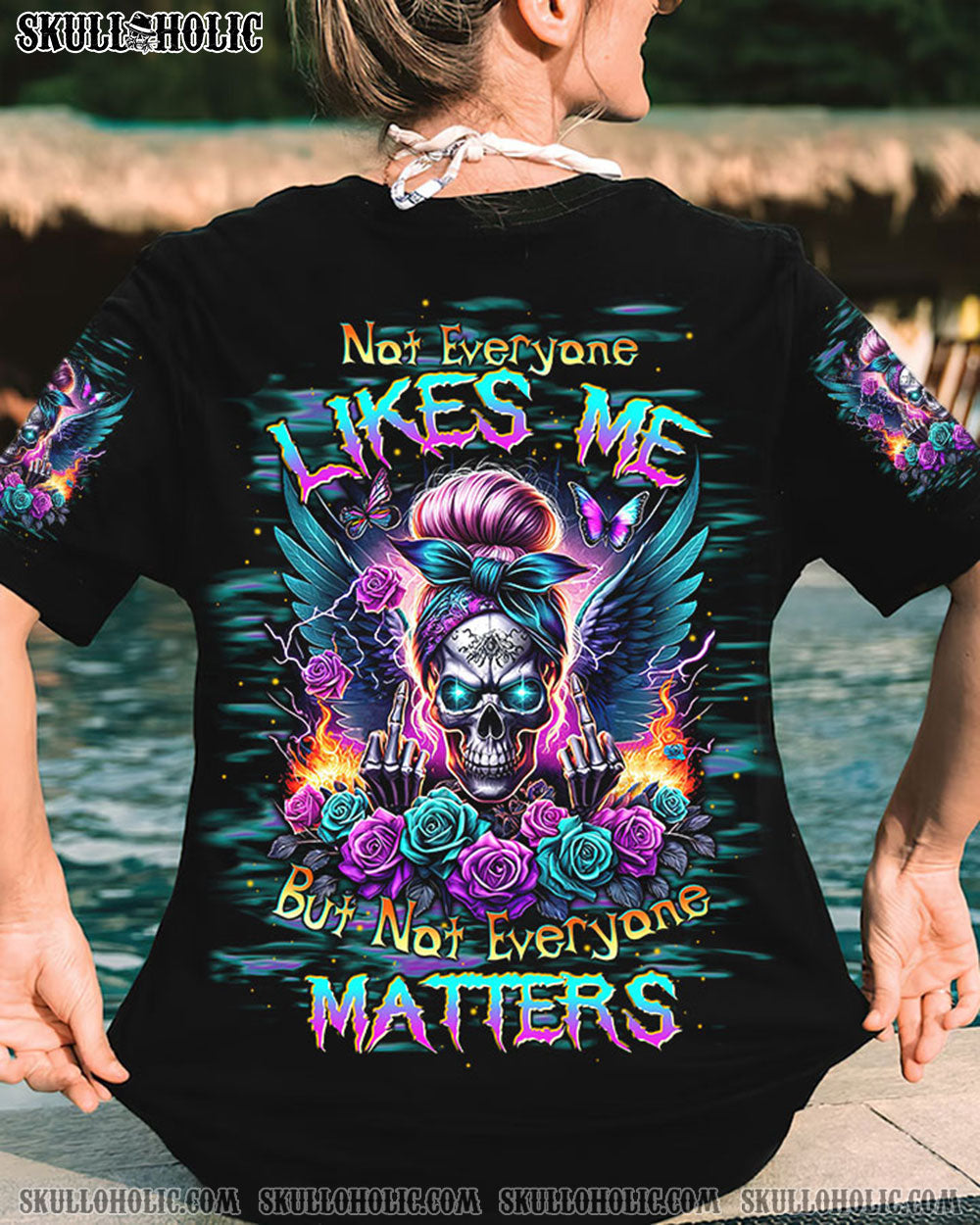 BLISSCORNERS THE GOOD GIRL IN ME MESSY BUN ALL OVER PRINT