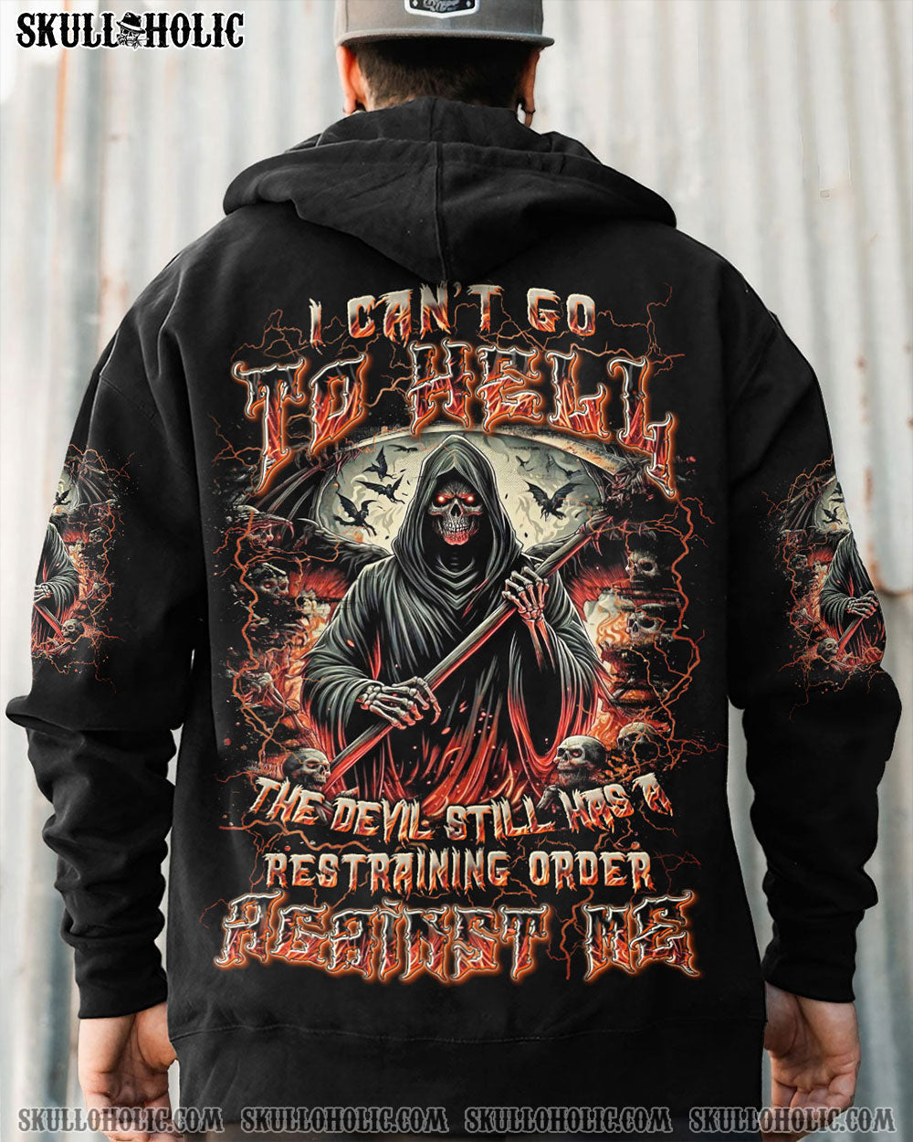 BLISSCORNERS I CAN'T GO TO HELL SKULL REAPER ALL OVER PRINT