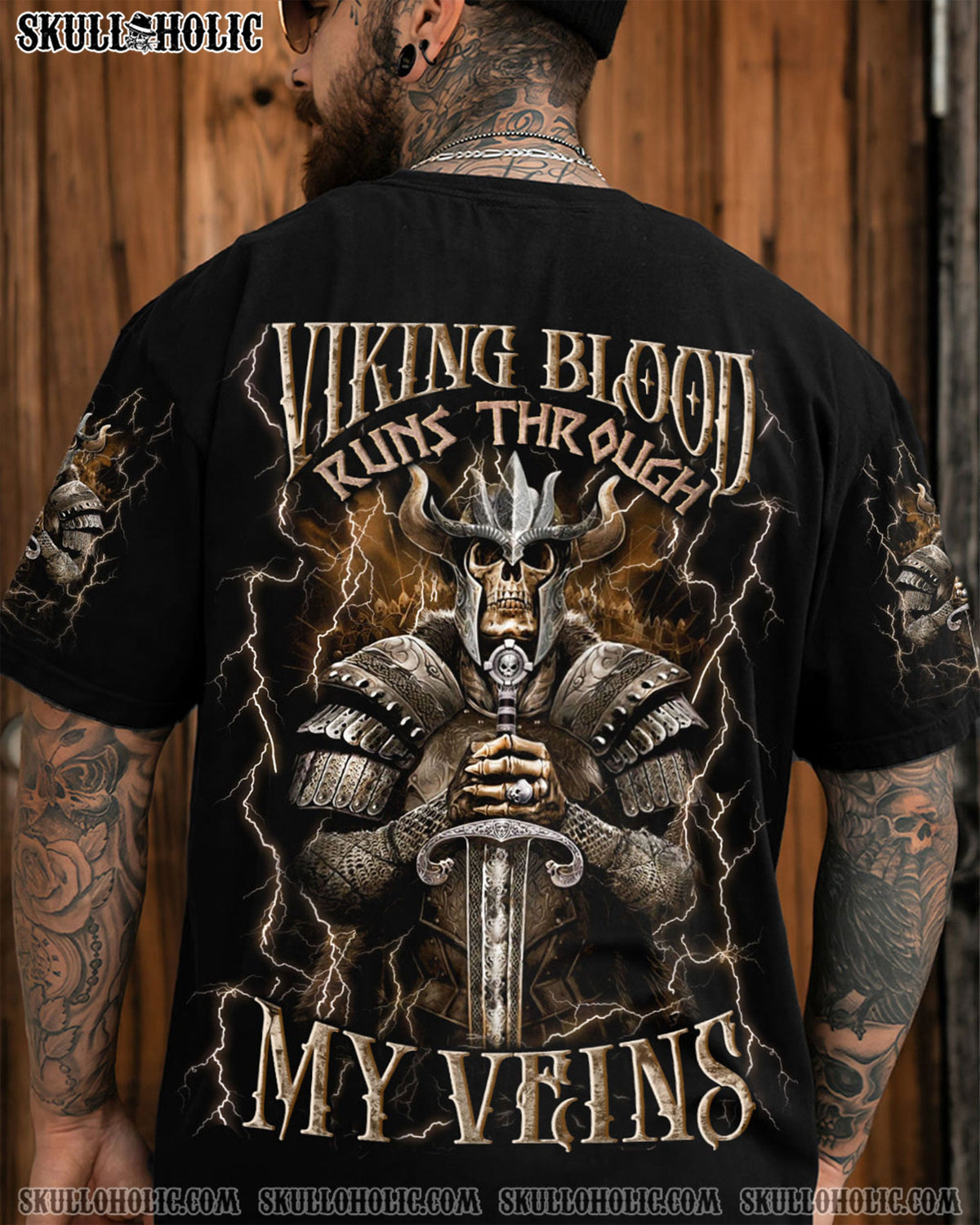 BLISSCORNERS VIKING BLOOD RUNS THROUGH MY VEINS ALL OVER PRINT
