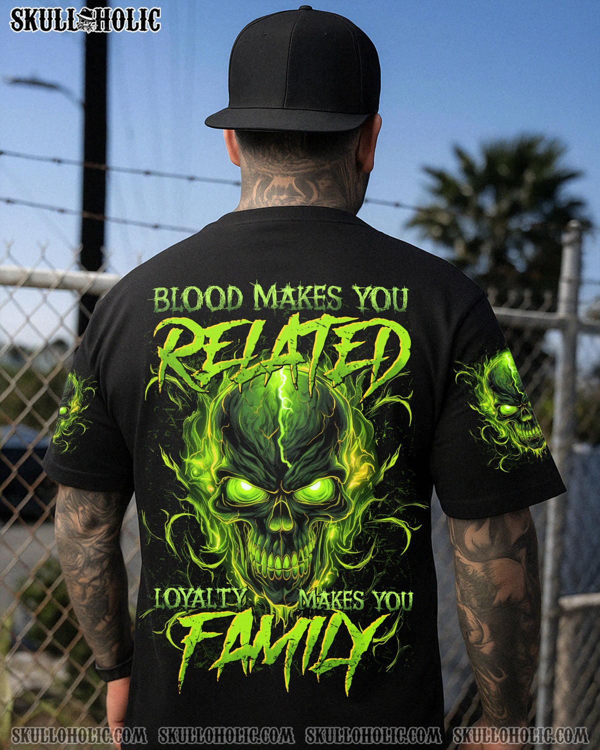BLISSCORNERS LOYALTY MAKES YOU FAMILY SKULL ALL OVER PRINT