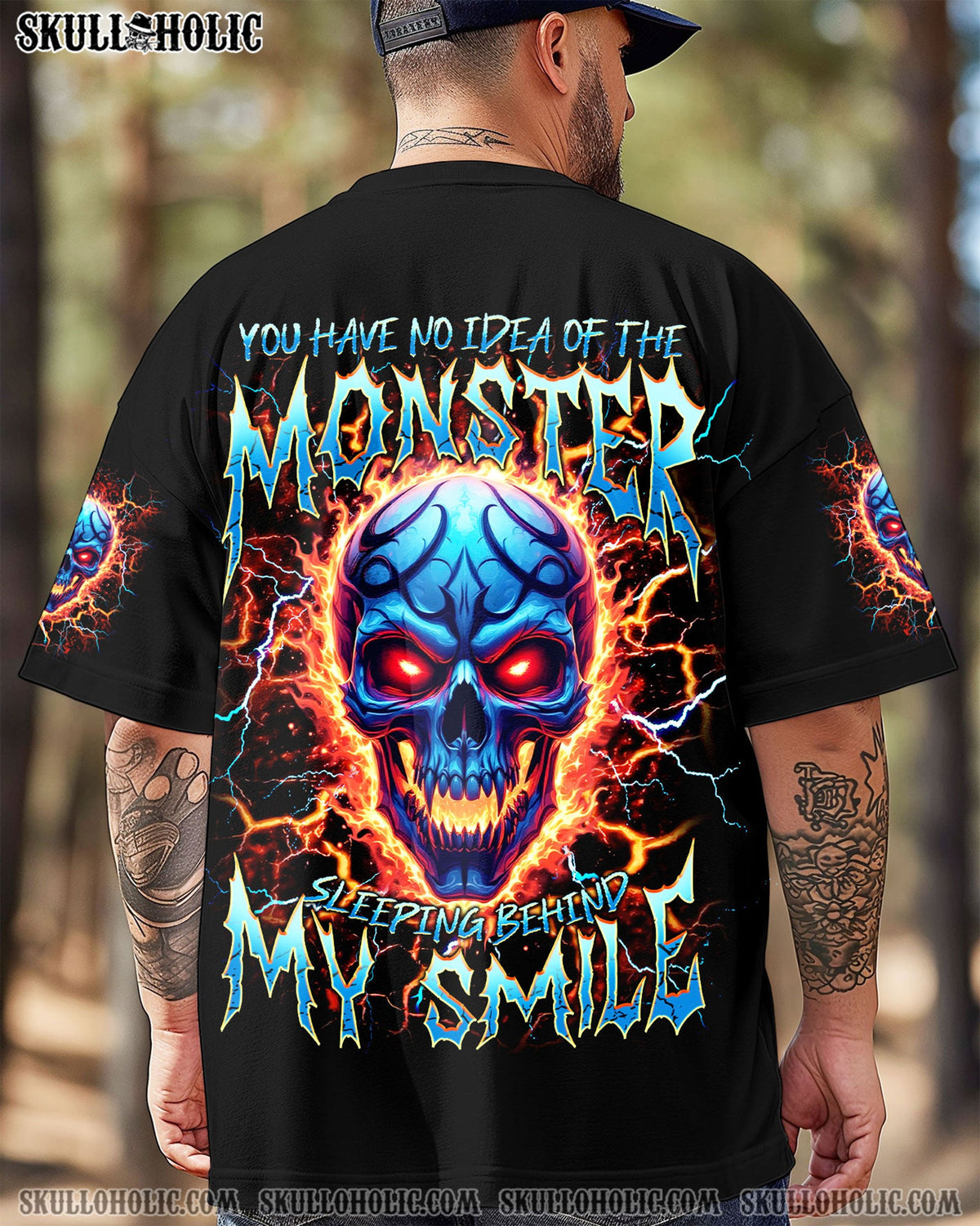 BLISSCORNERS THE MONSTERS SLEEPING BEHIND MY SMILE SKULL ALL OVER PRINT