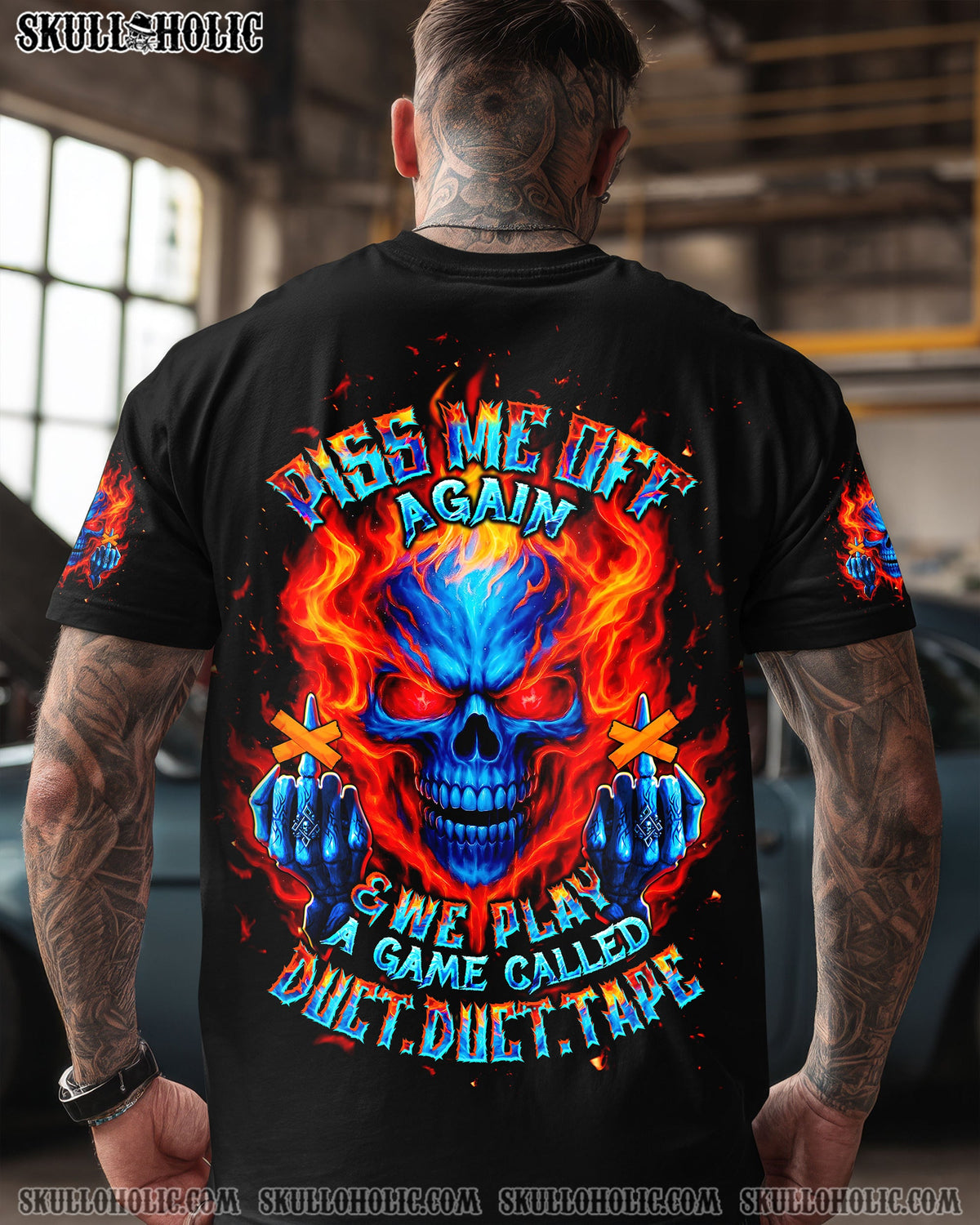 BLISSCORNERS PISS ME OFF AGAIN MADLY SKULL ALL OVER PRINT