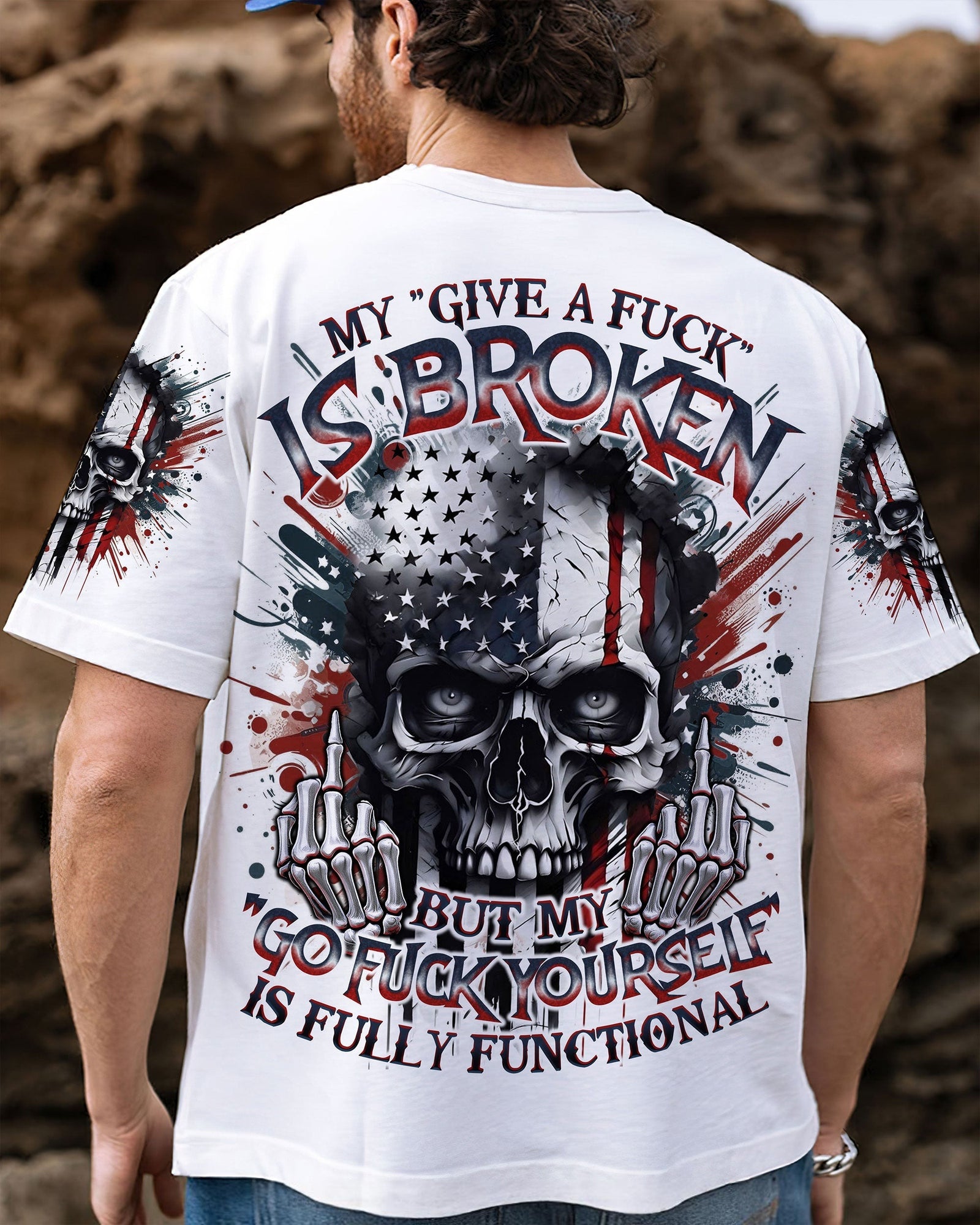 BLISSCORNERS MY GIVE A F IS BROKEN SKULL ALL OVER PRINT