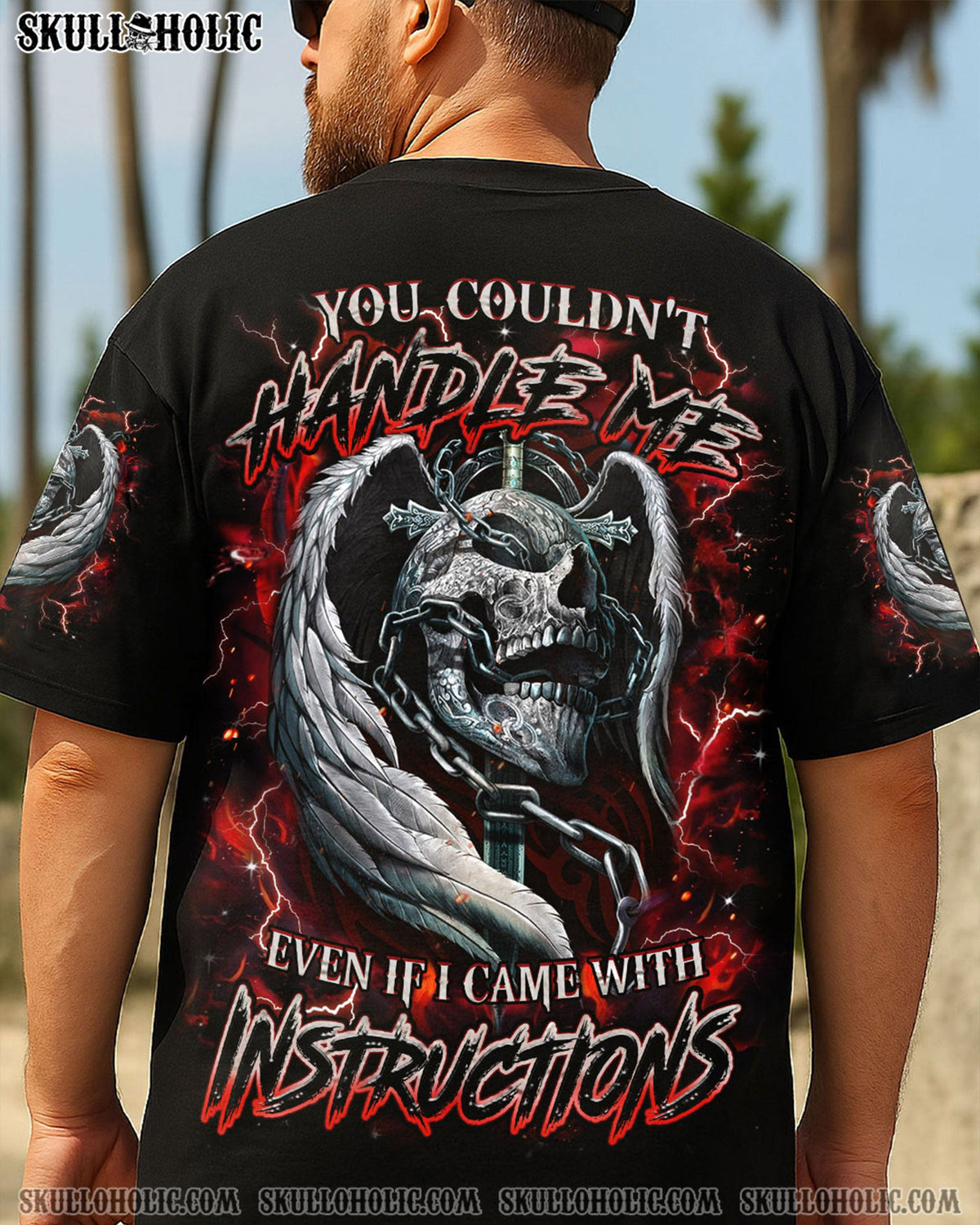 BLISSCORNERS YOU COULDN'T HANDLE ME SKULL ALL OVER PRINT