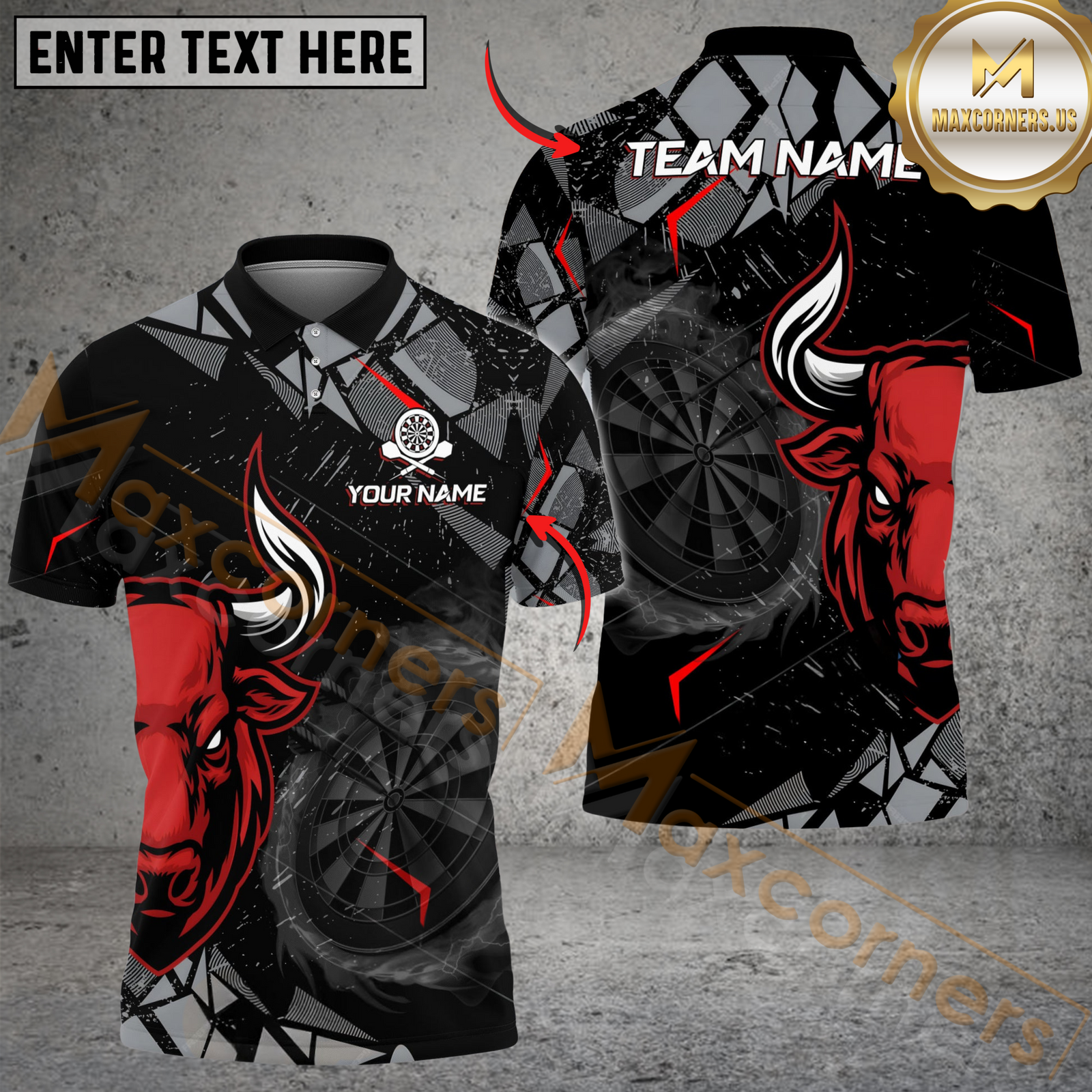 Blisscorners Darts Red Bull Sport Multicolor Customized Name, Team Name 3D Shirts
