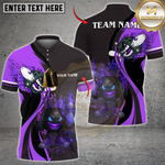 BlisscornersFlaming King Bowling Multicolor Customized Name, Team Name 3D Shirts