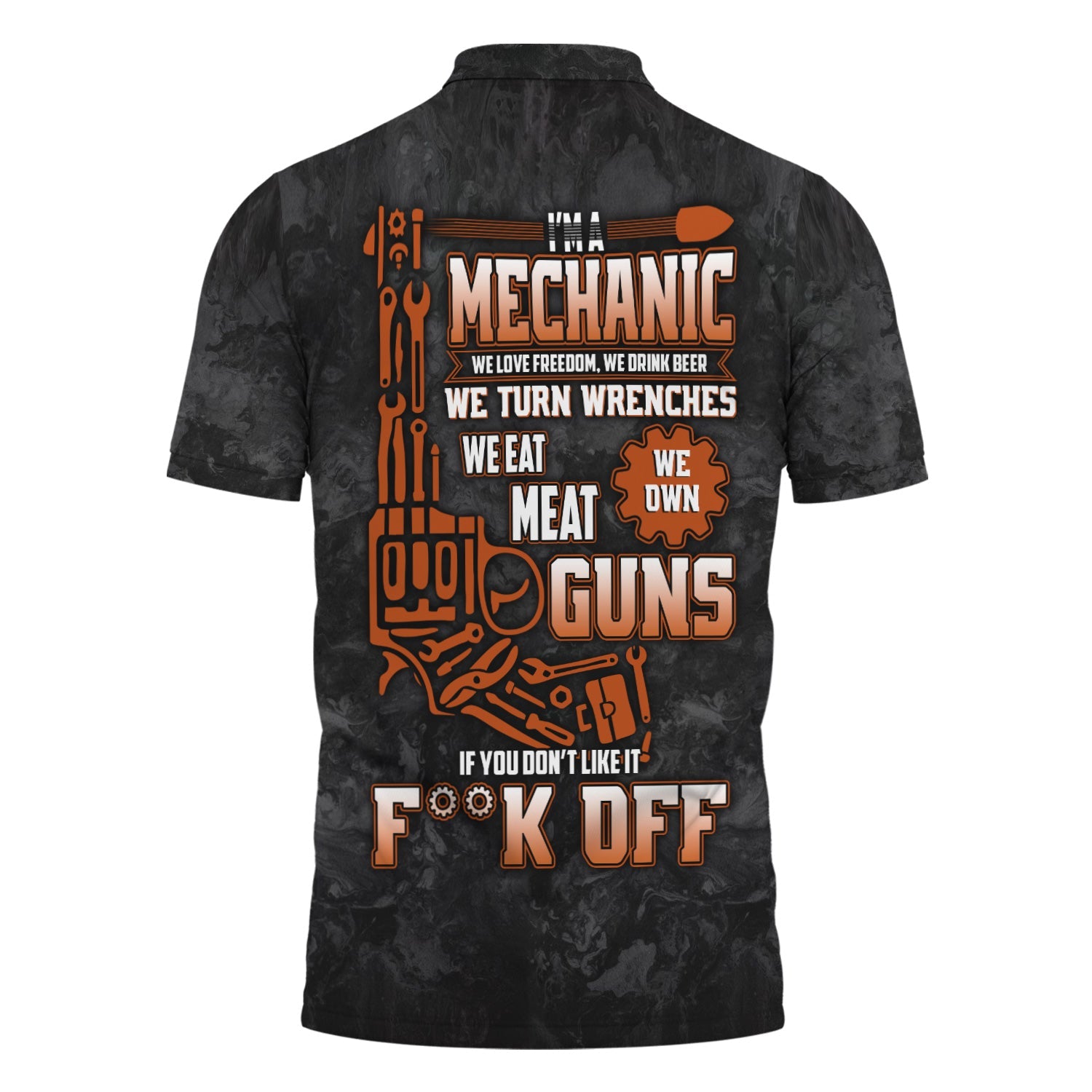 Blisscorners Funny Mechanic T Shirt We Love Freedom We Drink Beer We Turn Wrenches Auto Repair Garage Workwear Tee Patriotic Gift For Men Dad Husband