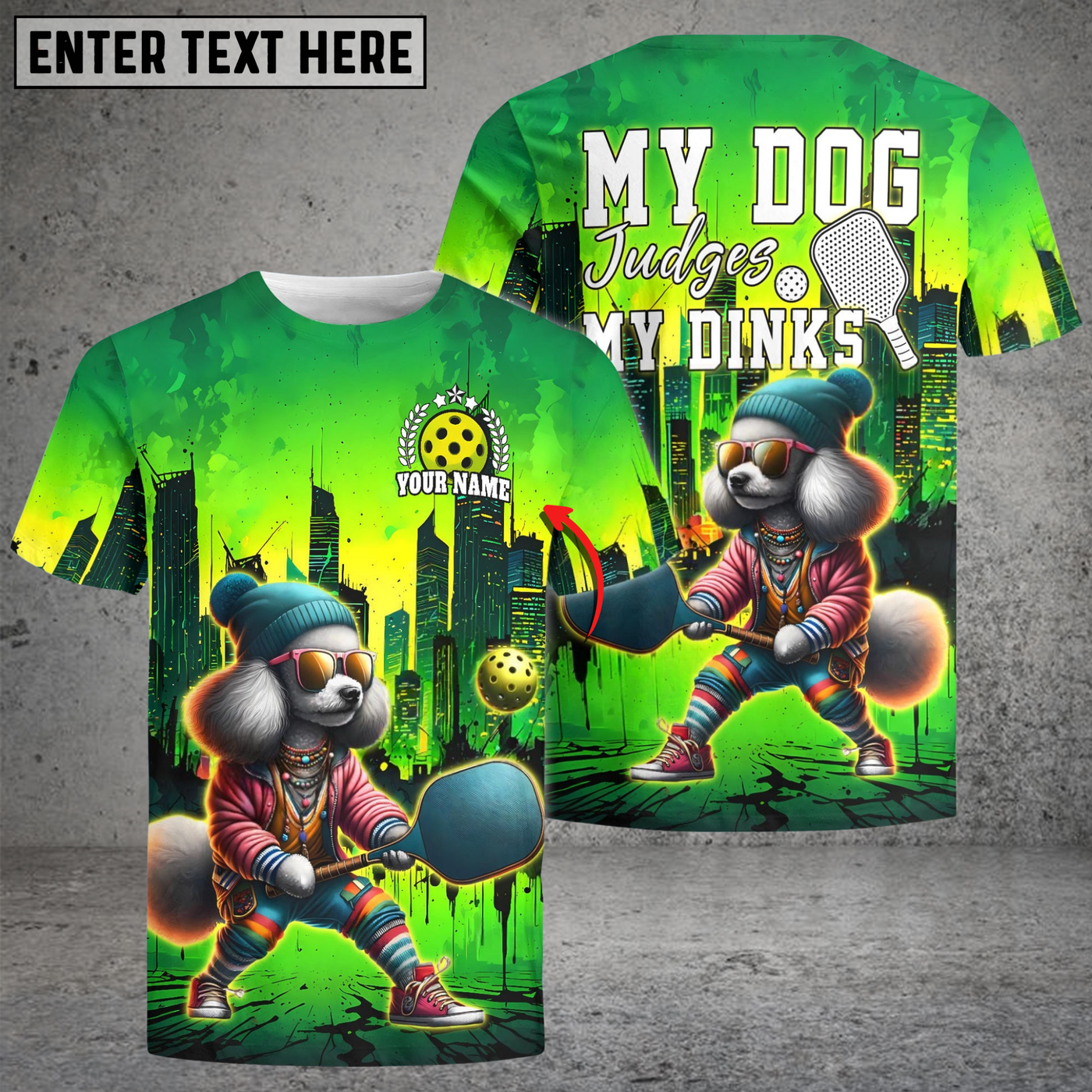 Blisscorners Pickleball My Dog Judges My Dinks Personalized Name, Team Name Unisex Shirt