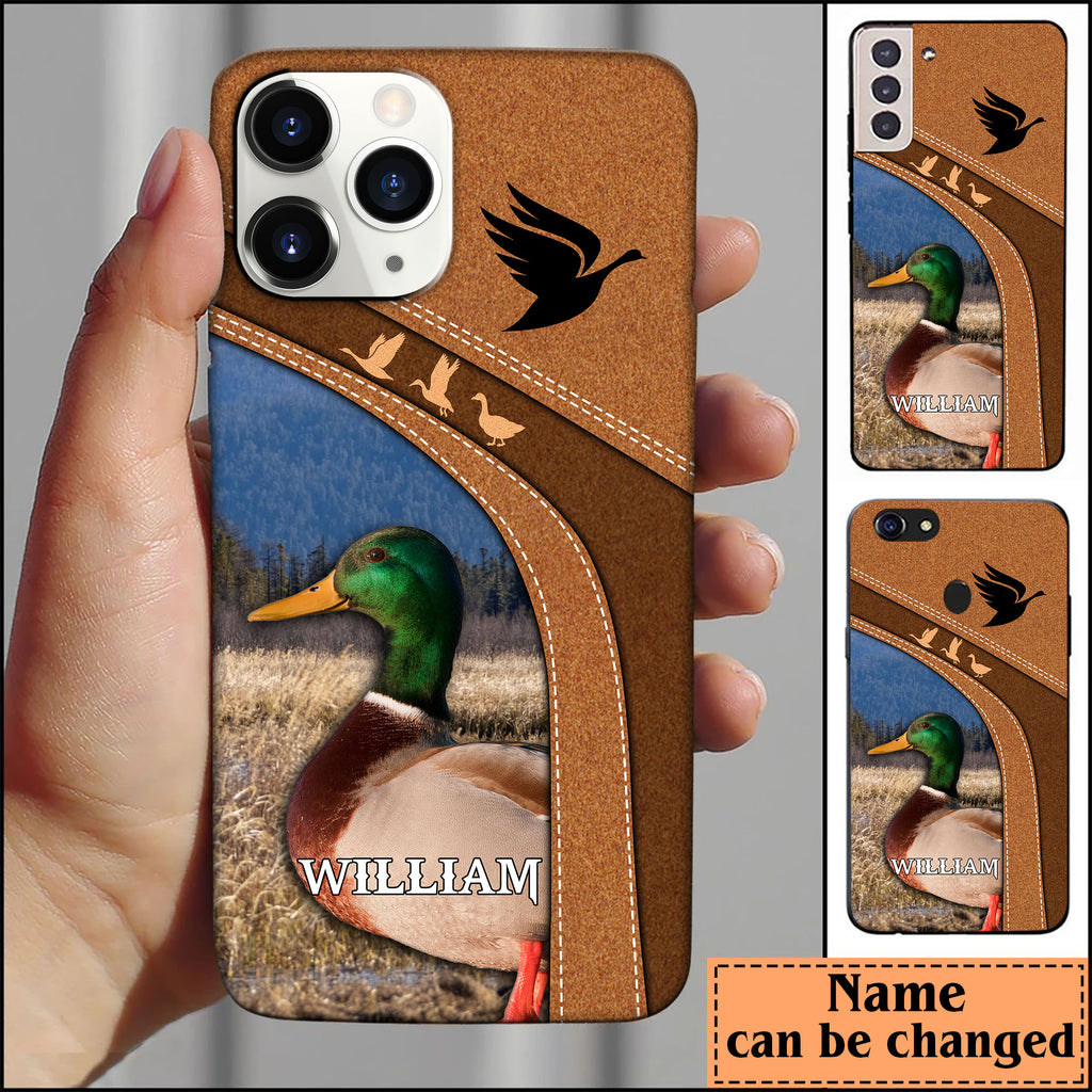 Blisscorners Mallard Duck Hunting Personalized Name Phone Case LM1012