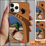 Blisscorners Mallard Duck Hunting Personalized Name Phone Case LM1012