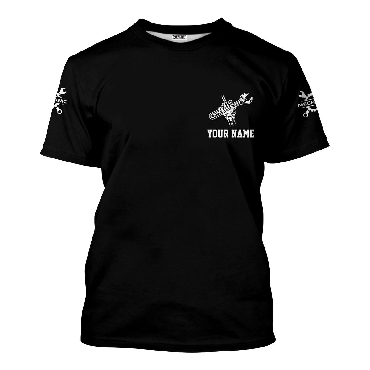 Blisscorners Custom Name Mechanic Shirt, Funny My Parents Said You Can Be Anything So I Became A Mechanic And An Asshole Shirt, Gift Car Repair Worker