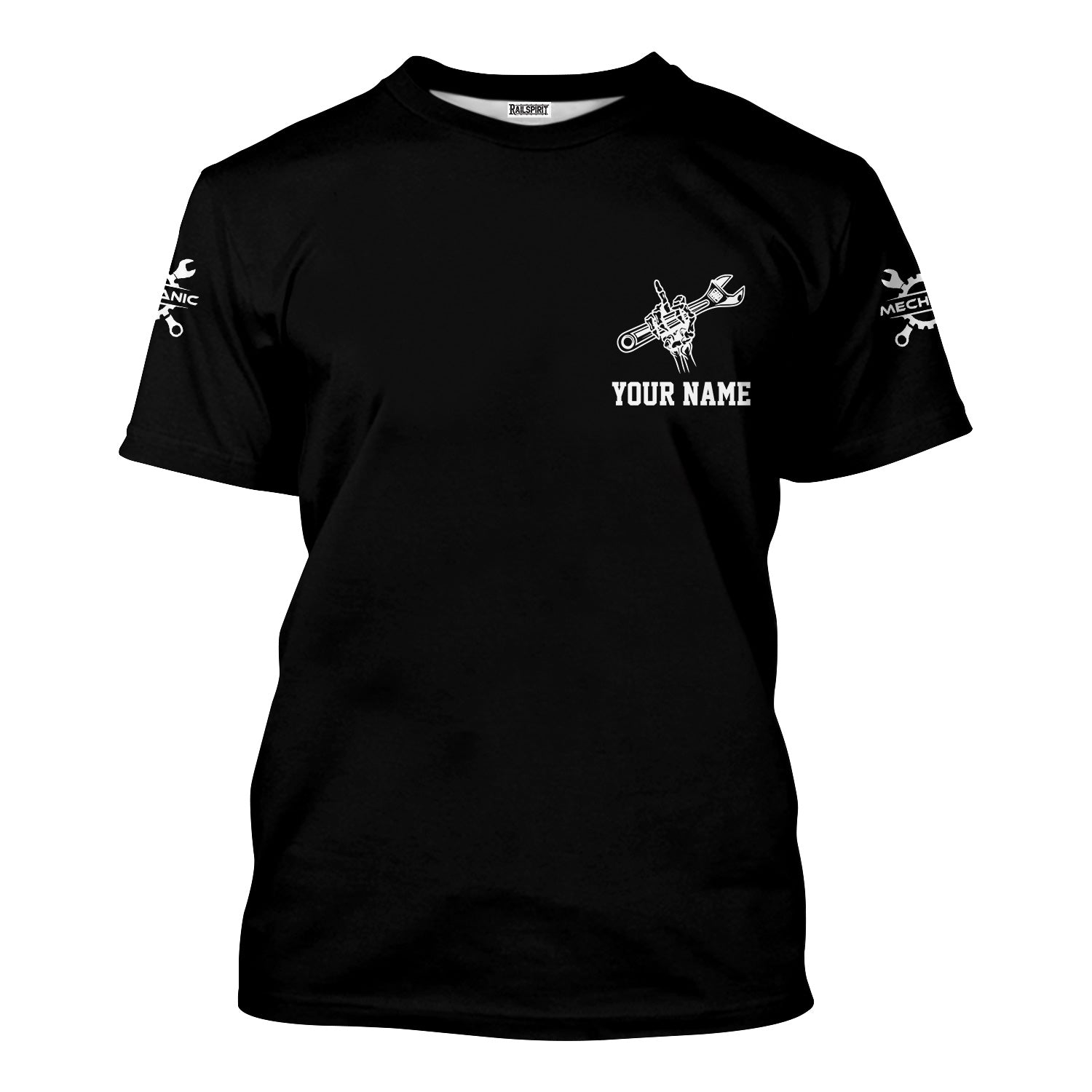 Blisscorners Custom Name Mechanic Shirt, Funny My Parents Said You Can Be Anything So I Became A Mechanic And An Asshole Shirt, Gift Car Repair Worker