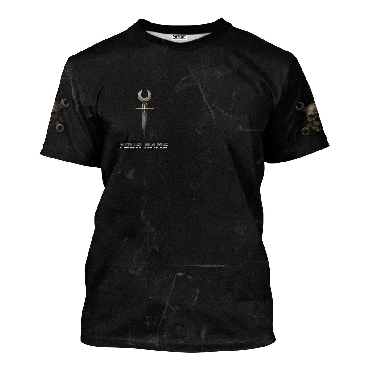 Blisscorners Custom Name Funny Mechanic T Shirt My Skills Allow Me To Fix Anything In The World Shirt For Mechanic