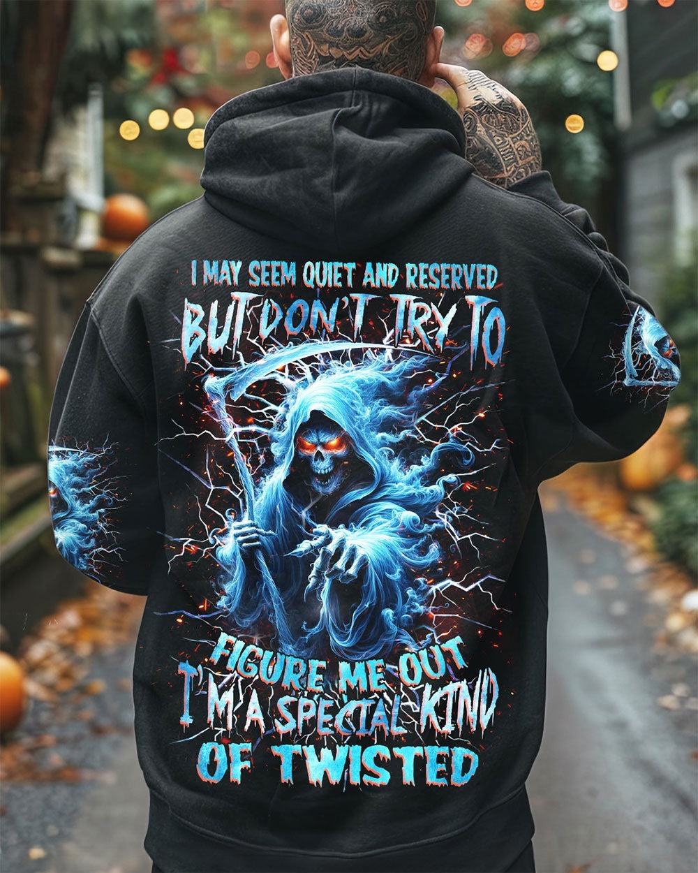 BLISSCORNERS I MAY SEEM QUIET AND RESERVED SKULL REAPER ALL OVER PRINT