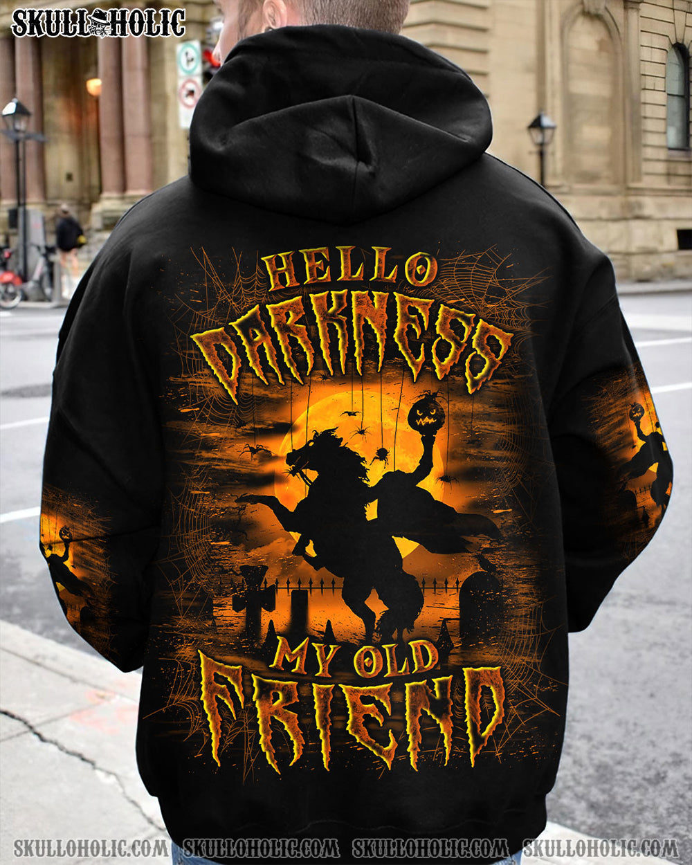 BLISSCORNERS HELLO DARKNESS MY OLD FRIEND HALLOWEEN ALL OVER PRINT