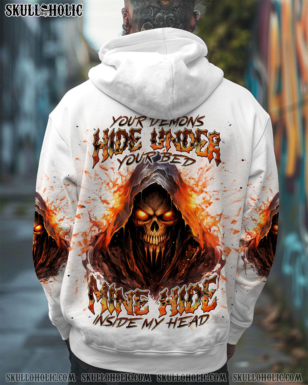 BLISSCORNERS YOUR DEMONS HIDE UNDER YOUR BED ALL OVER PRINT