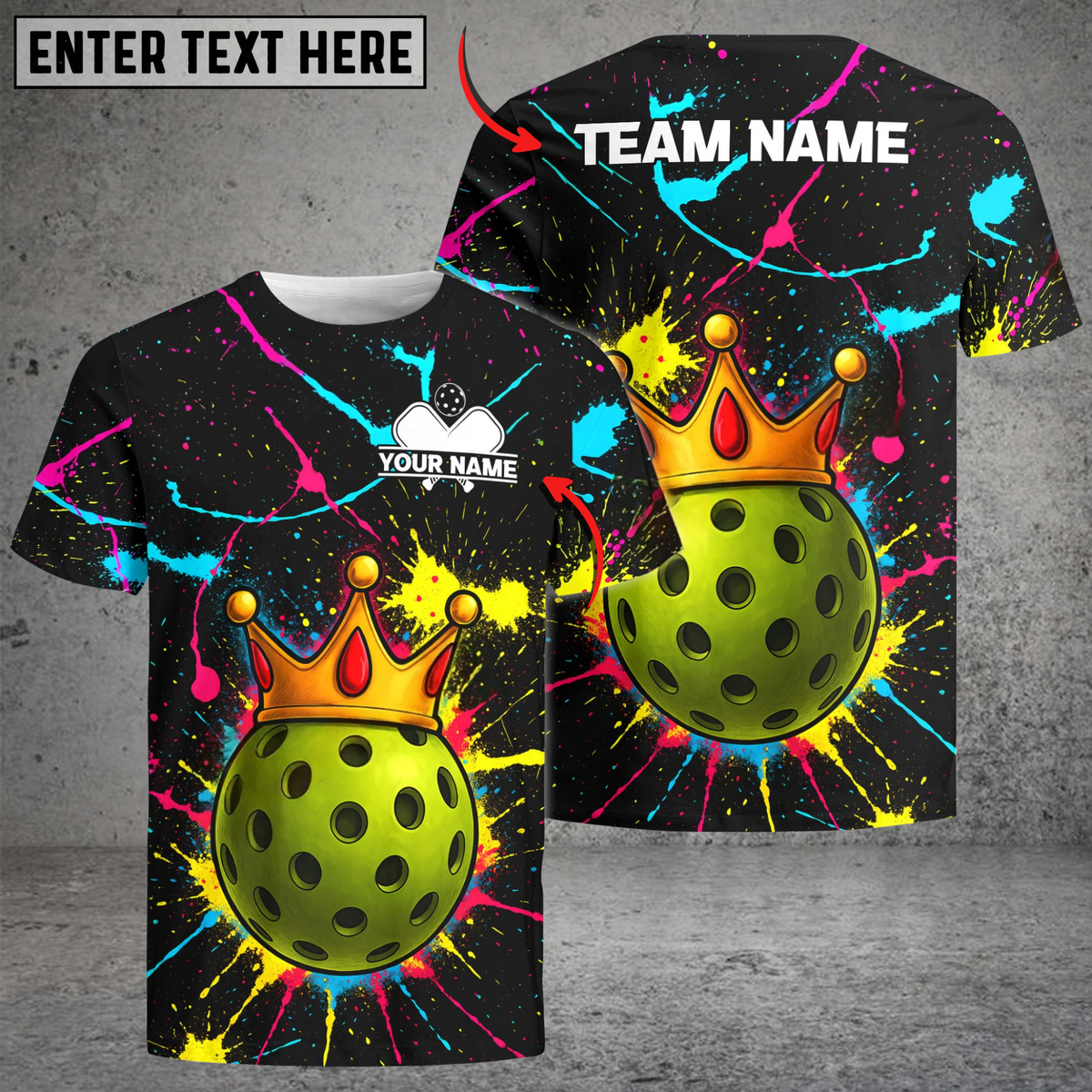 Blisscorners Pickleball Queen Personalized Name, Team Name Unisex Shirt