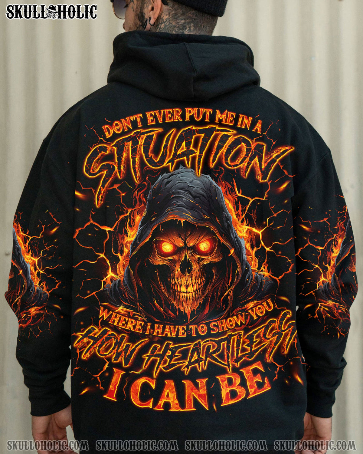 BLISSCORNERS HOW HEARTLESS I CAN BE SKULL REAPER ALL OVER PRINT