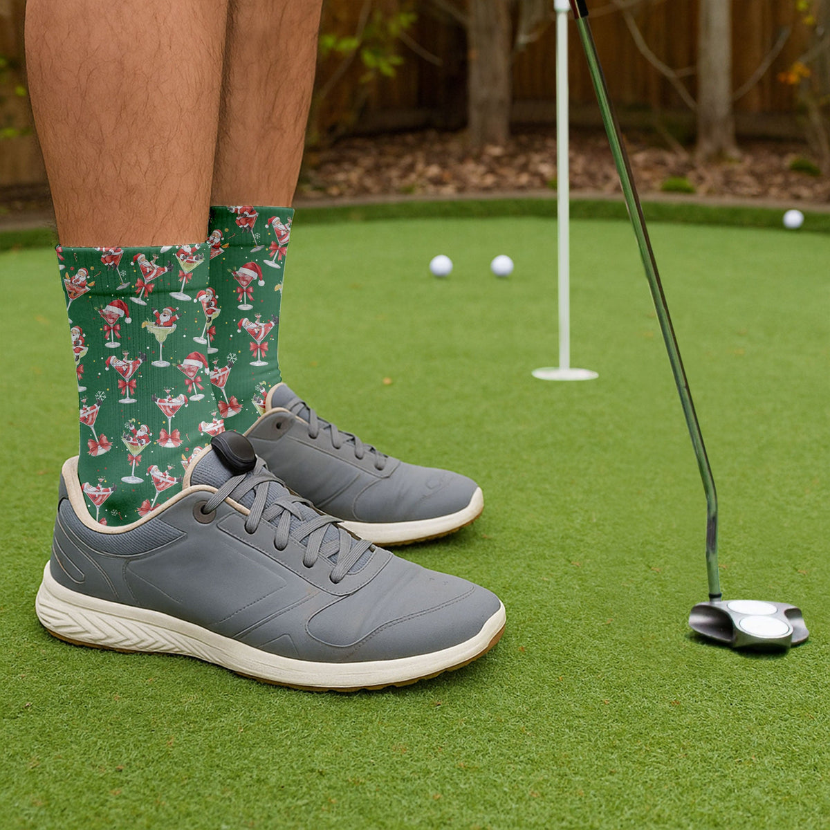 Blisscorners Santa Claus Margarita Christmas Golf Golf Socks, Christmas Golf Gift, Cool Golf GiftLM2611