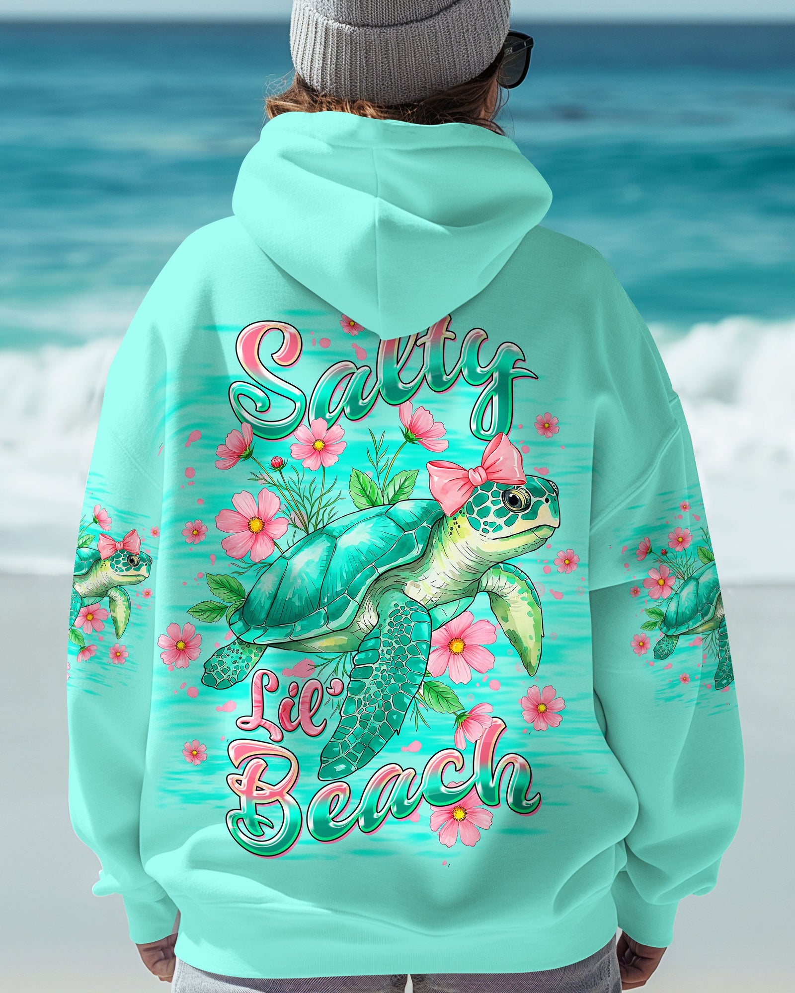 BLISSCORNERS SALTY LIL' BEACH TURTLE ALL OVER PRINT